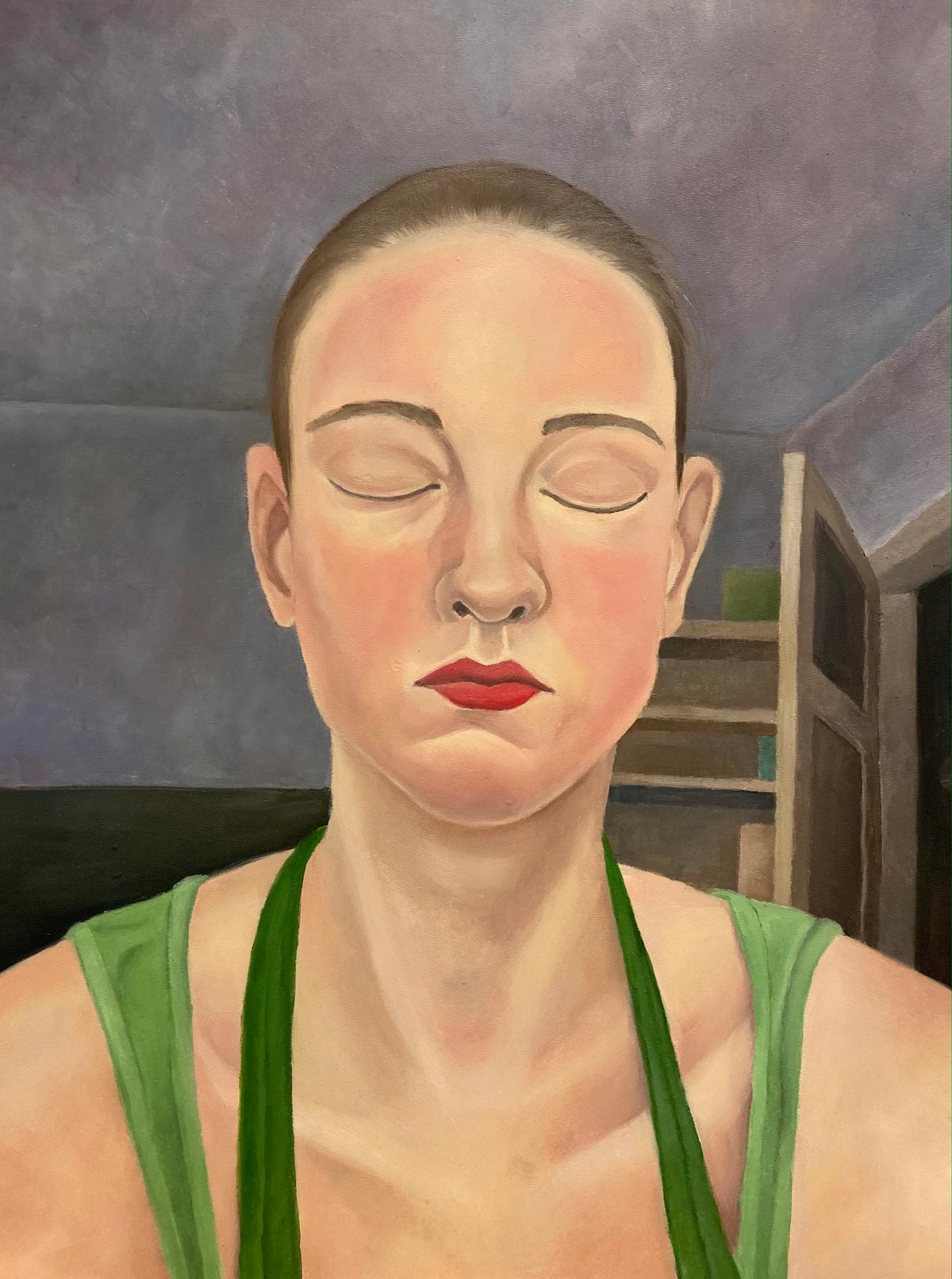 Inside, oil on cardboard, 2021, 30x40cm