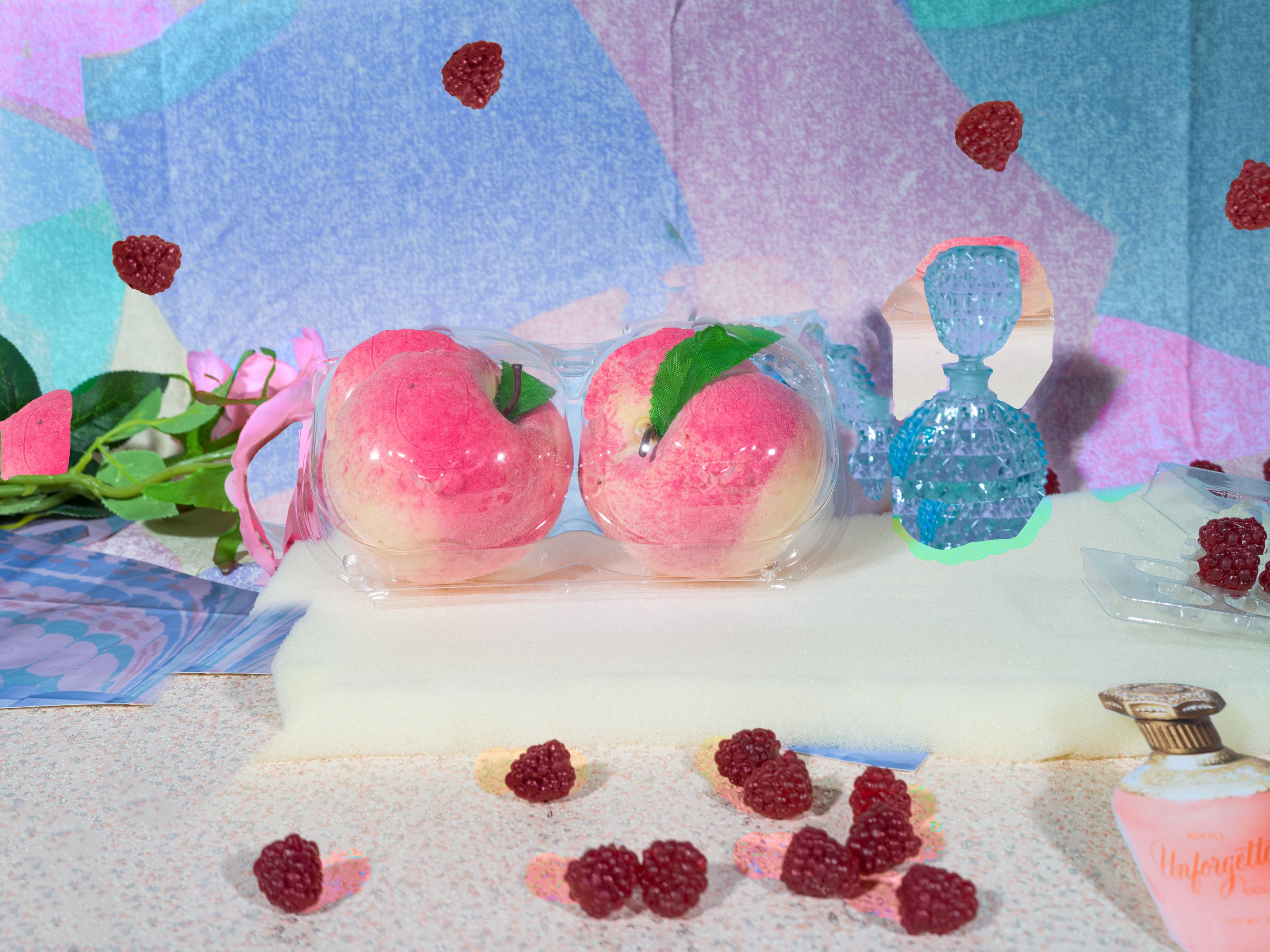 Peaches and Perfume (detail), 2023, archival pigment print, 15” x 20”