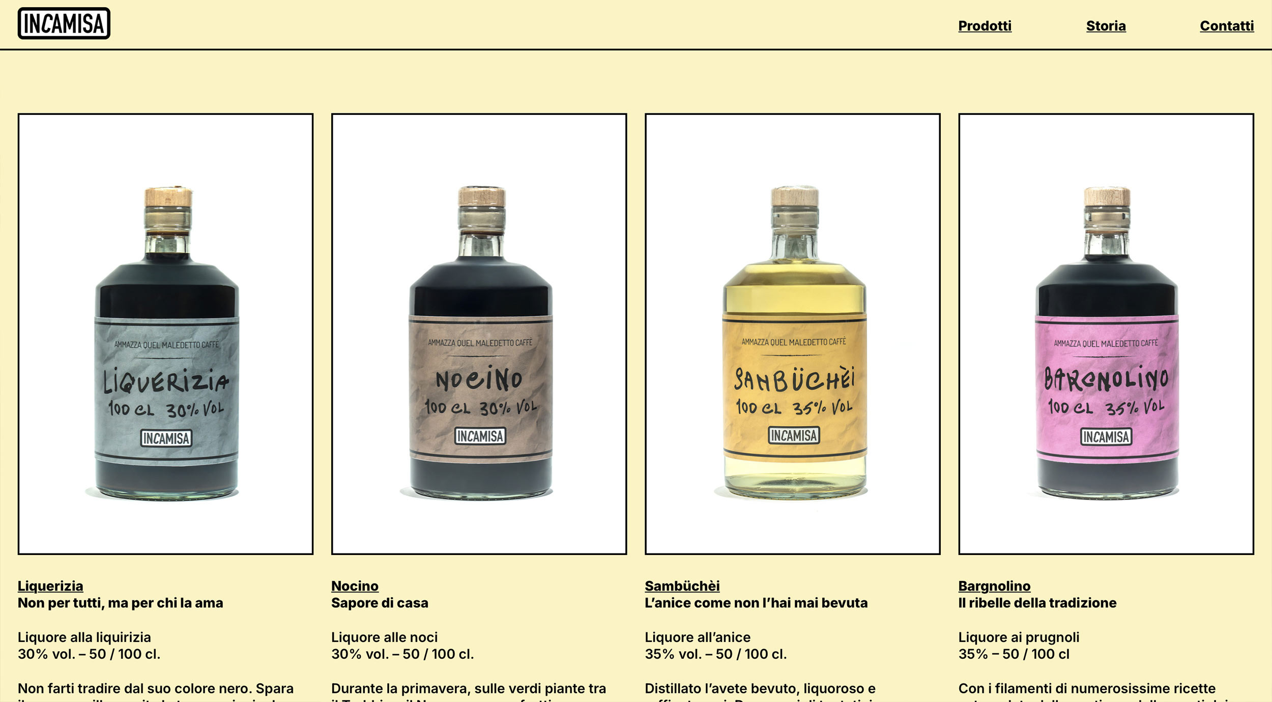 giallo.studio graphic web-design for Incamisa