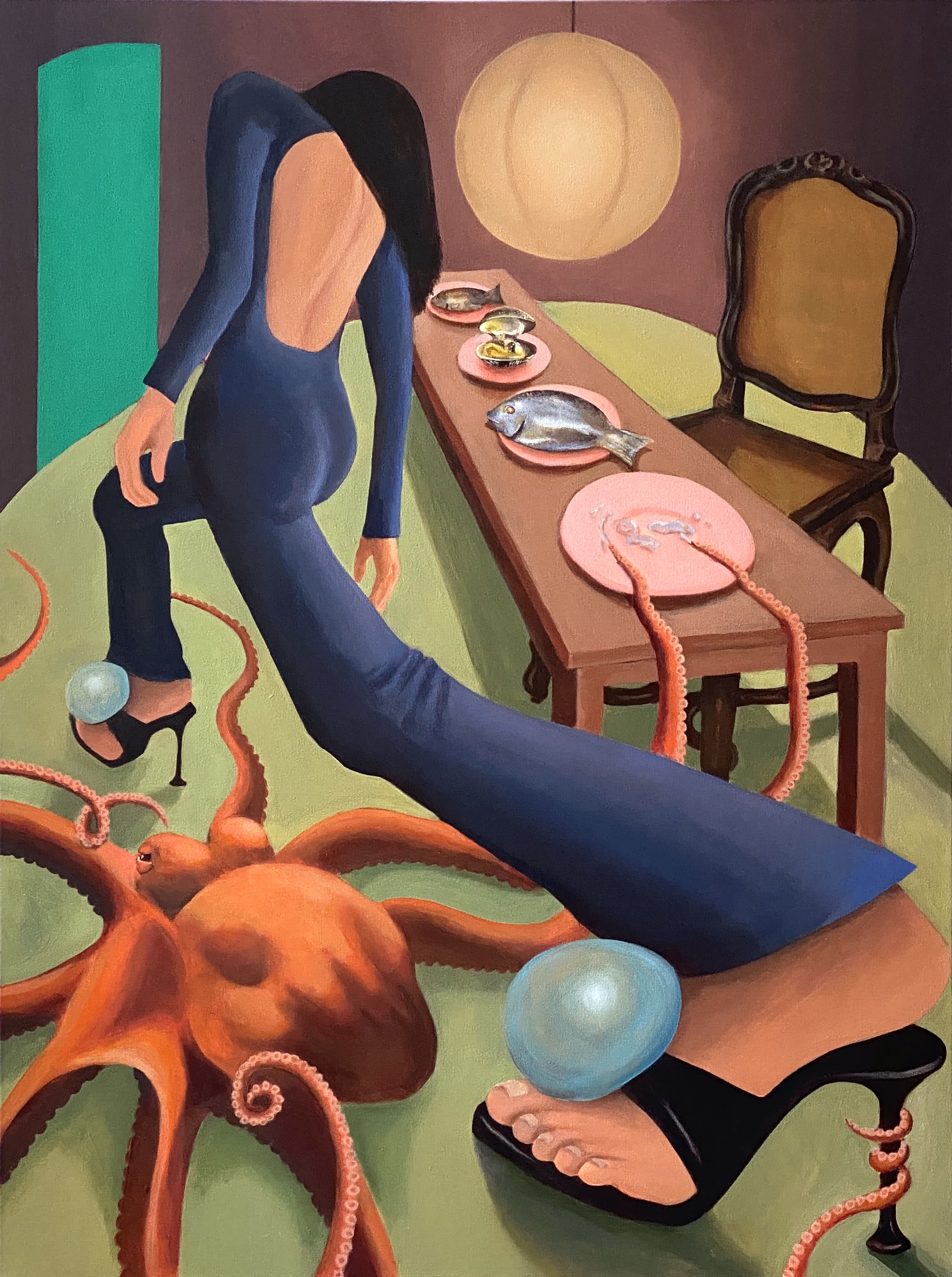 "Something in the Way" 2024 30x40" Acrylic on canvas