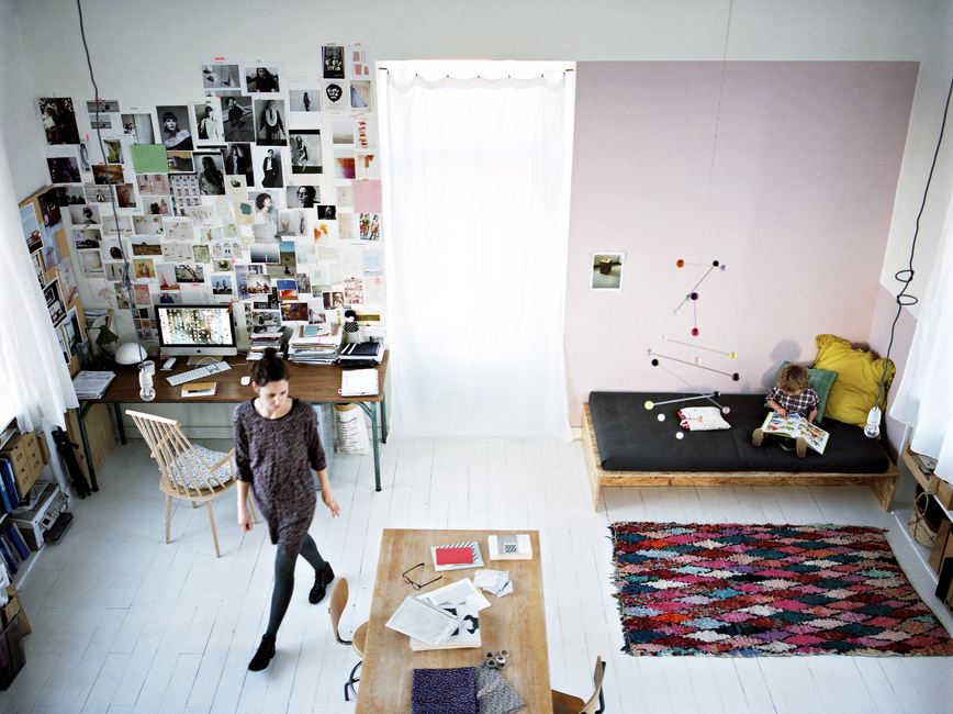 Glamour 109, avril 2013, reportage déco Baba School.
