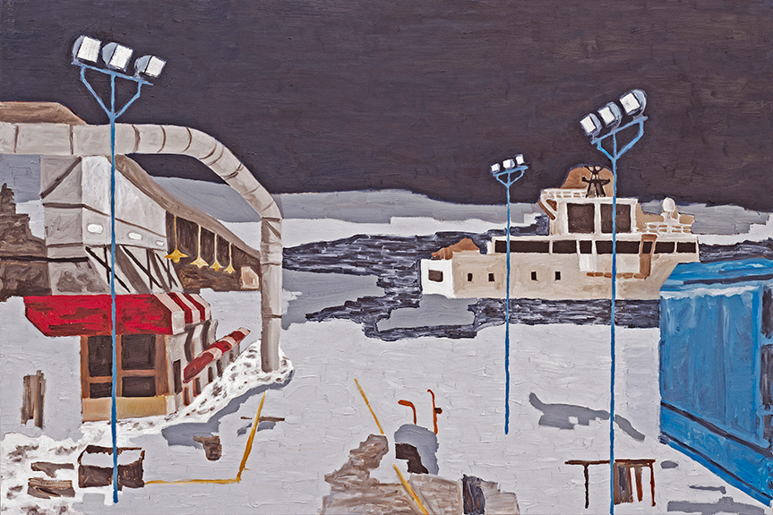Fábrica de algodão, 2015, óleo sobre tela, 80 x 120 cm