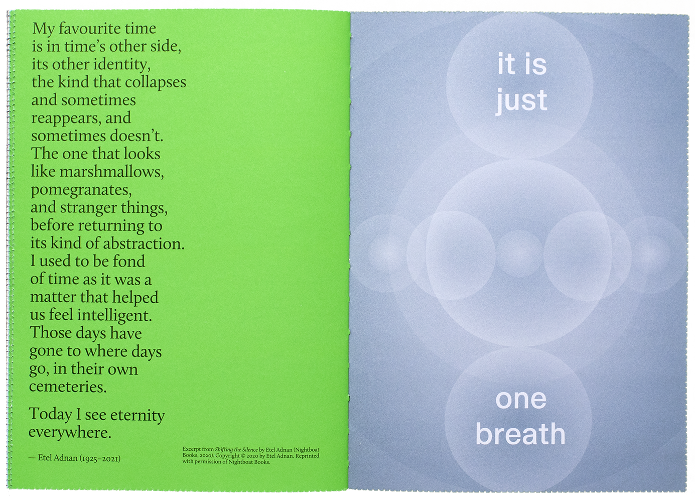 Illustration - Our Time on Earth exhibition catalogue. Graphic Design by Stinsensqueeze