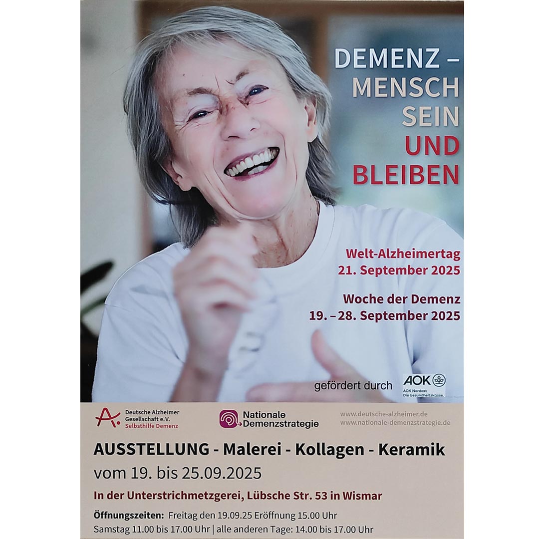 Ausstellung zur Woche der Demenz Malereien-Collagen-Keramiken19.09.-25.09.2025