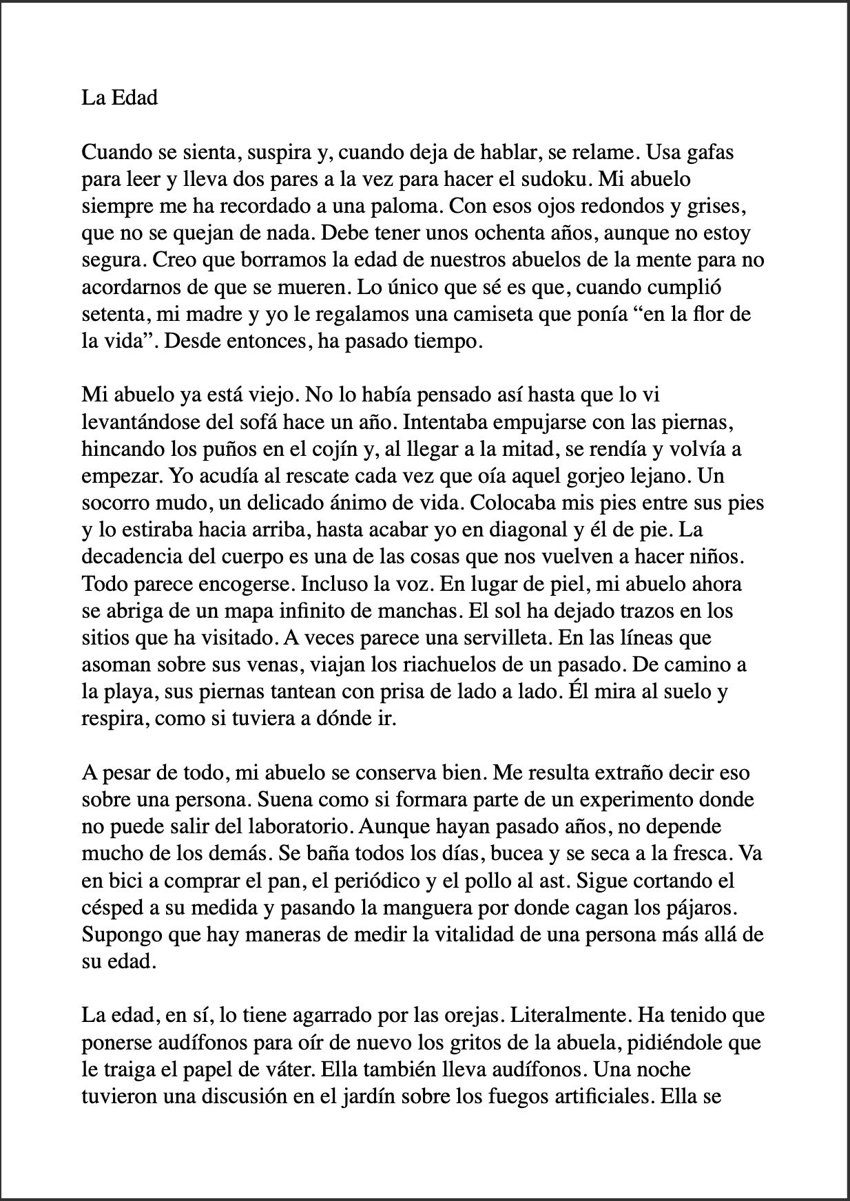 La Edad, 2025 (Spanish)