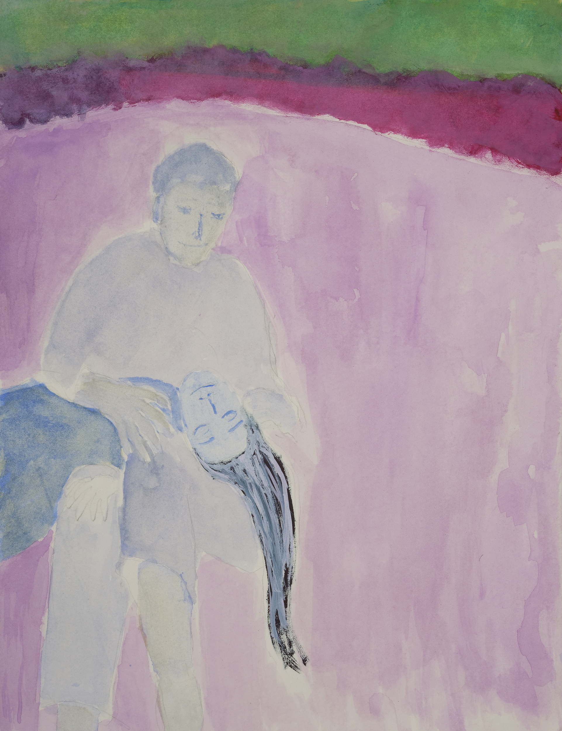 They finally found each other, Gouache on paper, 20x26 cm, 2024