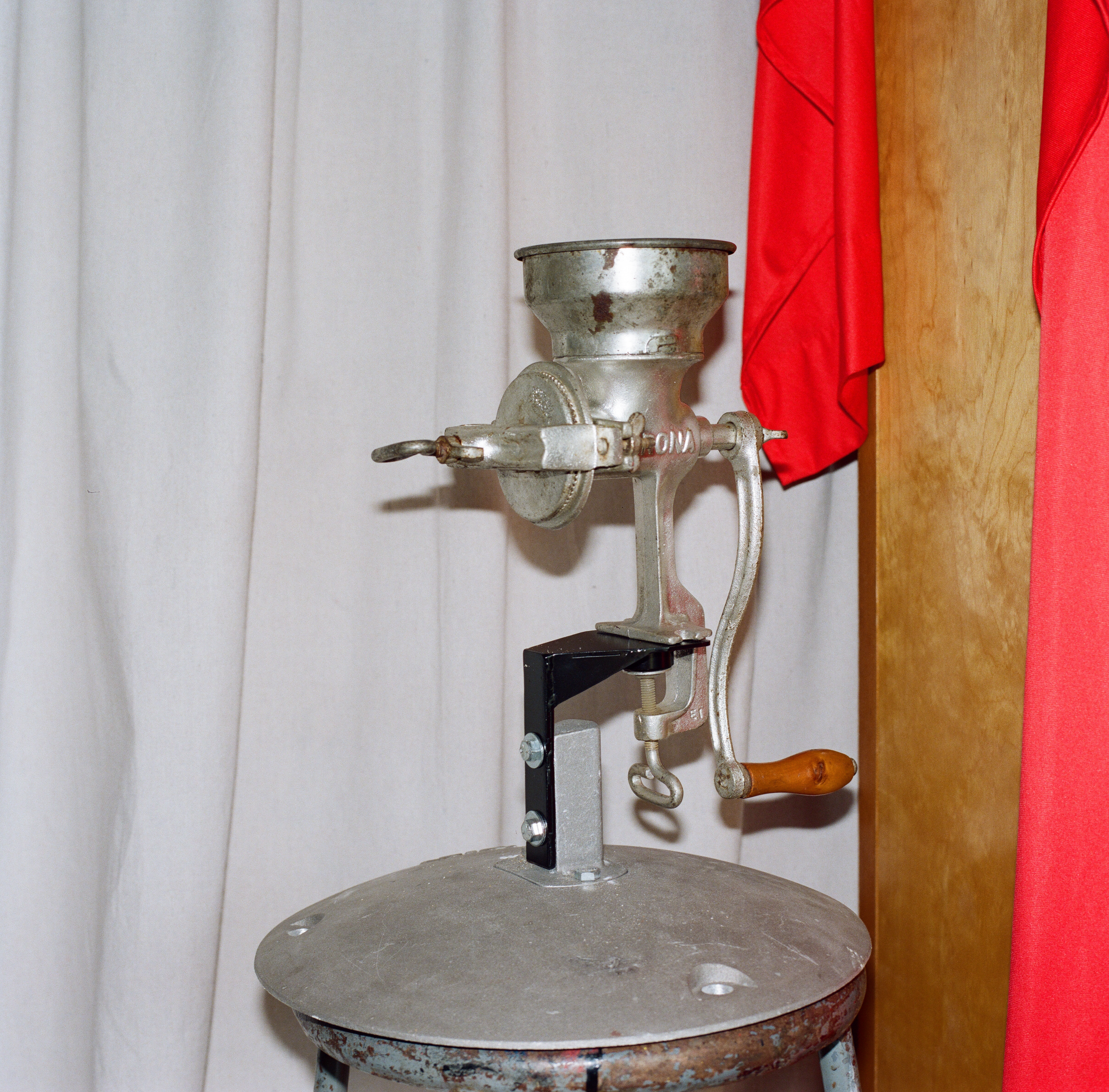 Grandmother's mill, gift. 120 mm film.