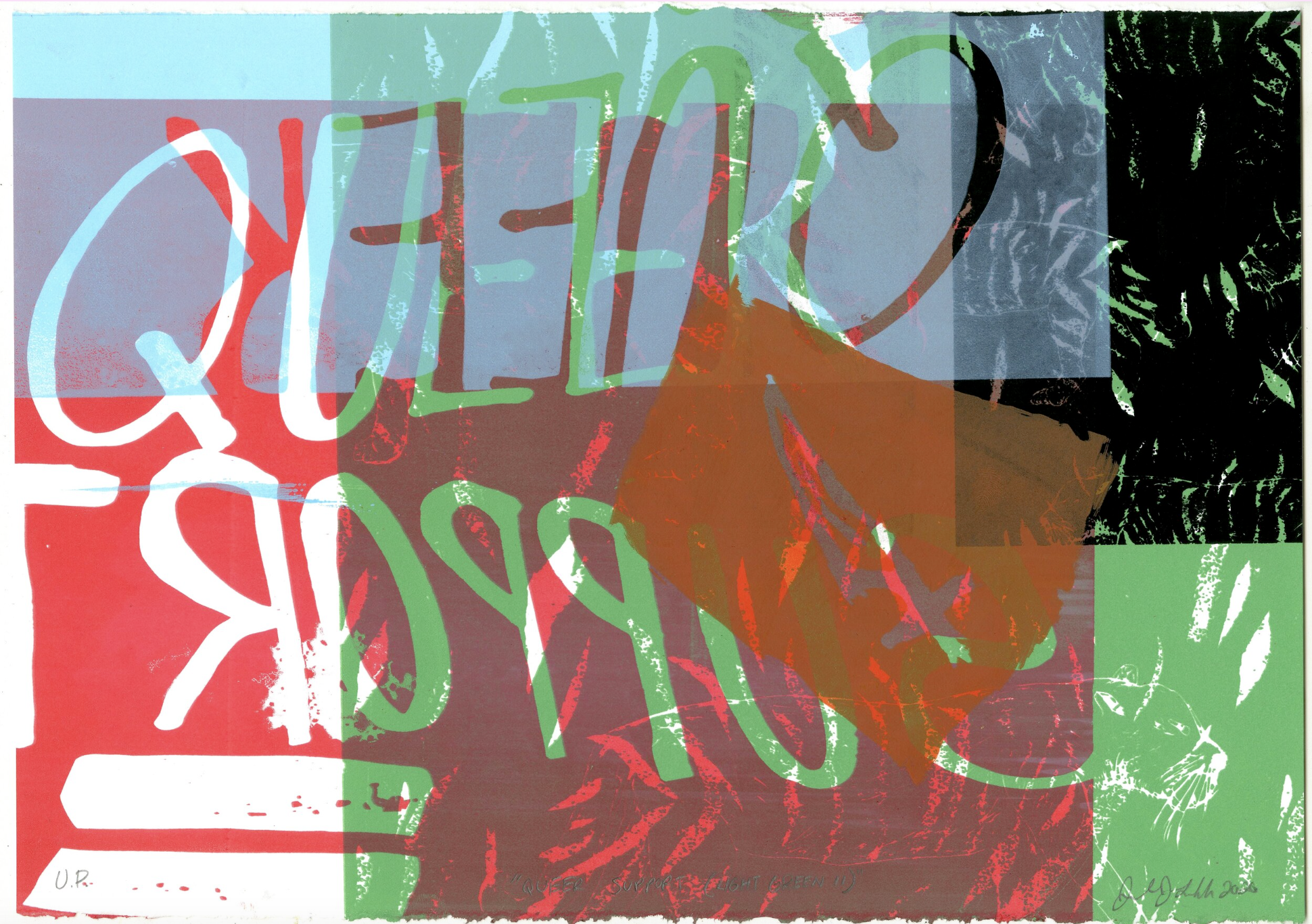 Queer Support. 2020. Screen print on paper. 9" by 13"