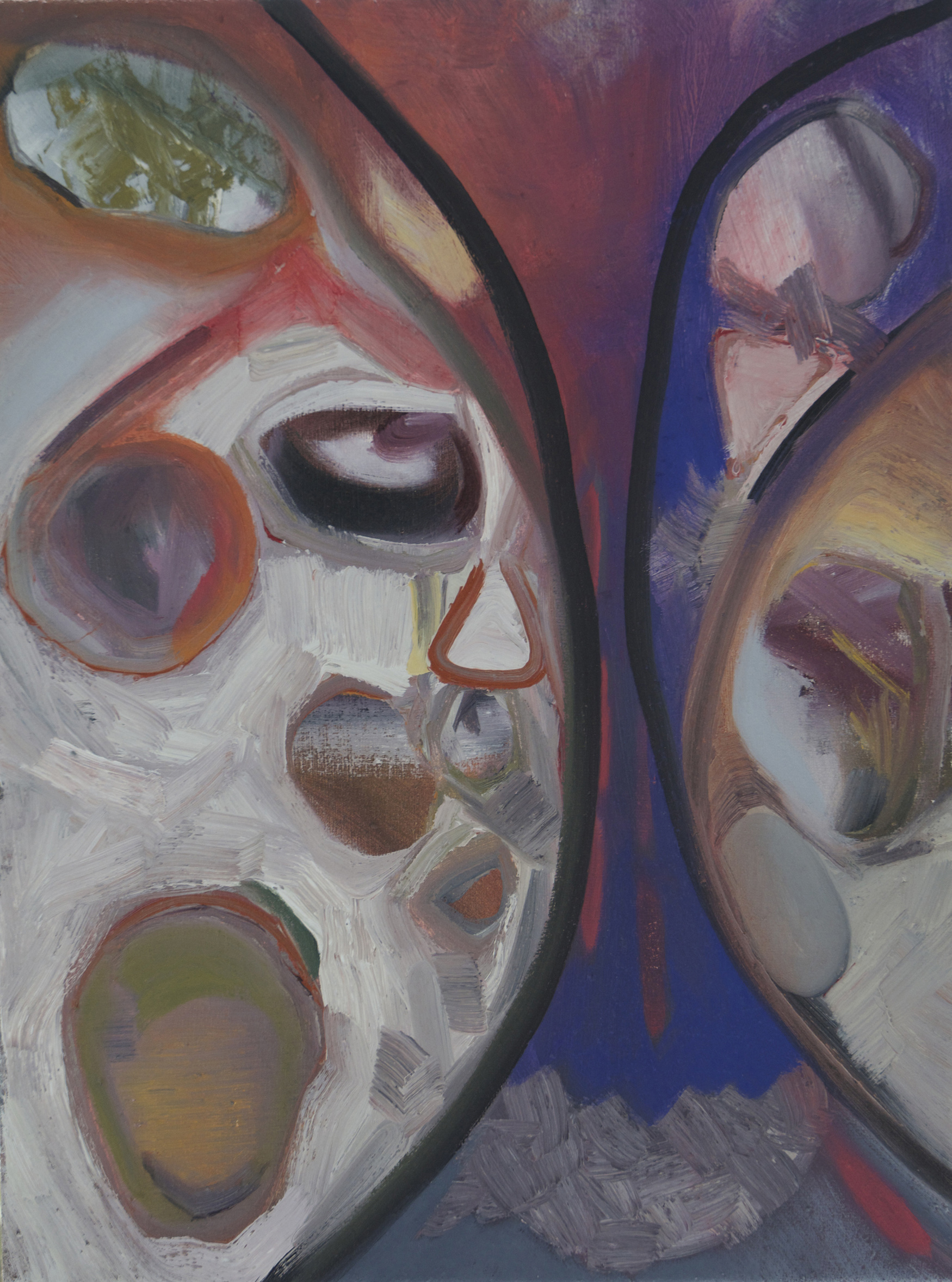 Bump, oil paint on linen, 12"h x 16"w, NFS