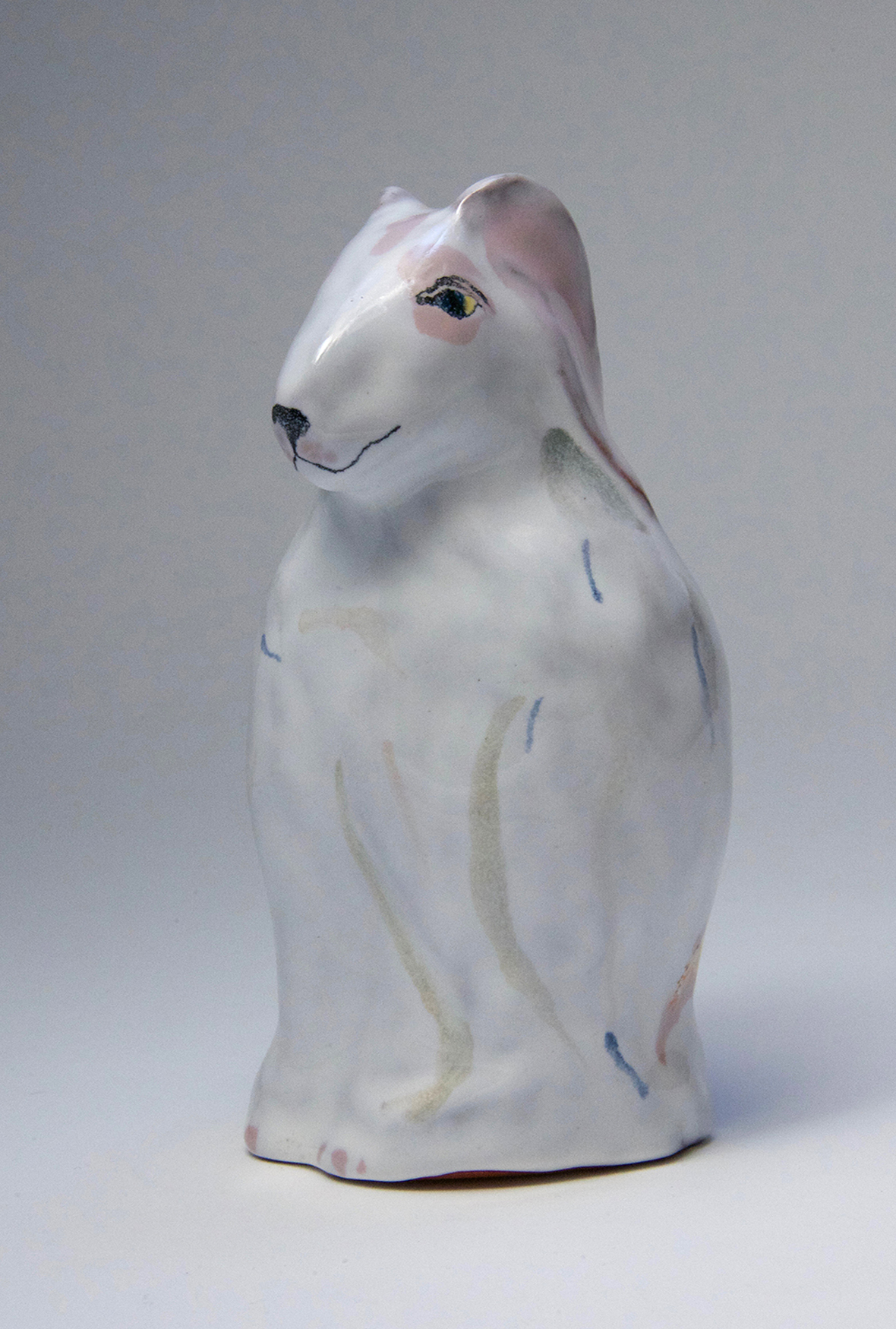 Hare with owl landing. £250