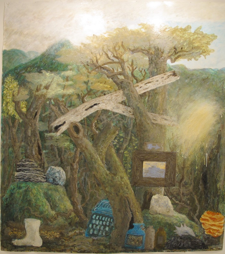 David E. Kearns, Futures and Pasts, 58 x 53 inches, Acrylic on paper, 2017