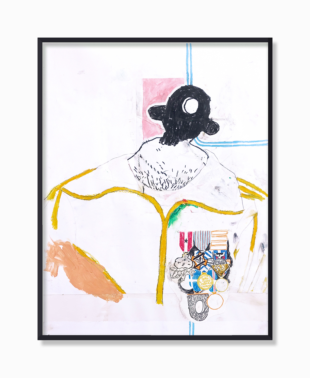 Thierry Lagalla Holeways on my mind avec honneurs, 2024 Crayons de couleur sur papier 65 x 50 cm Crayons de couleur sur papier Courtesy de l'artiste et Espace à Vendre