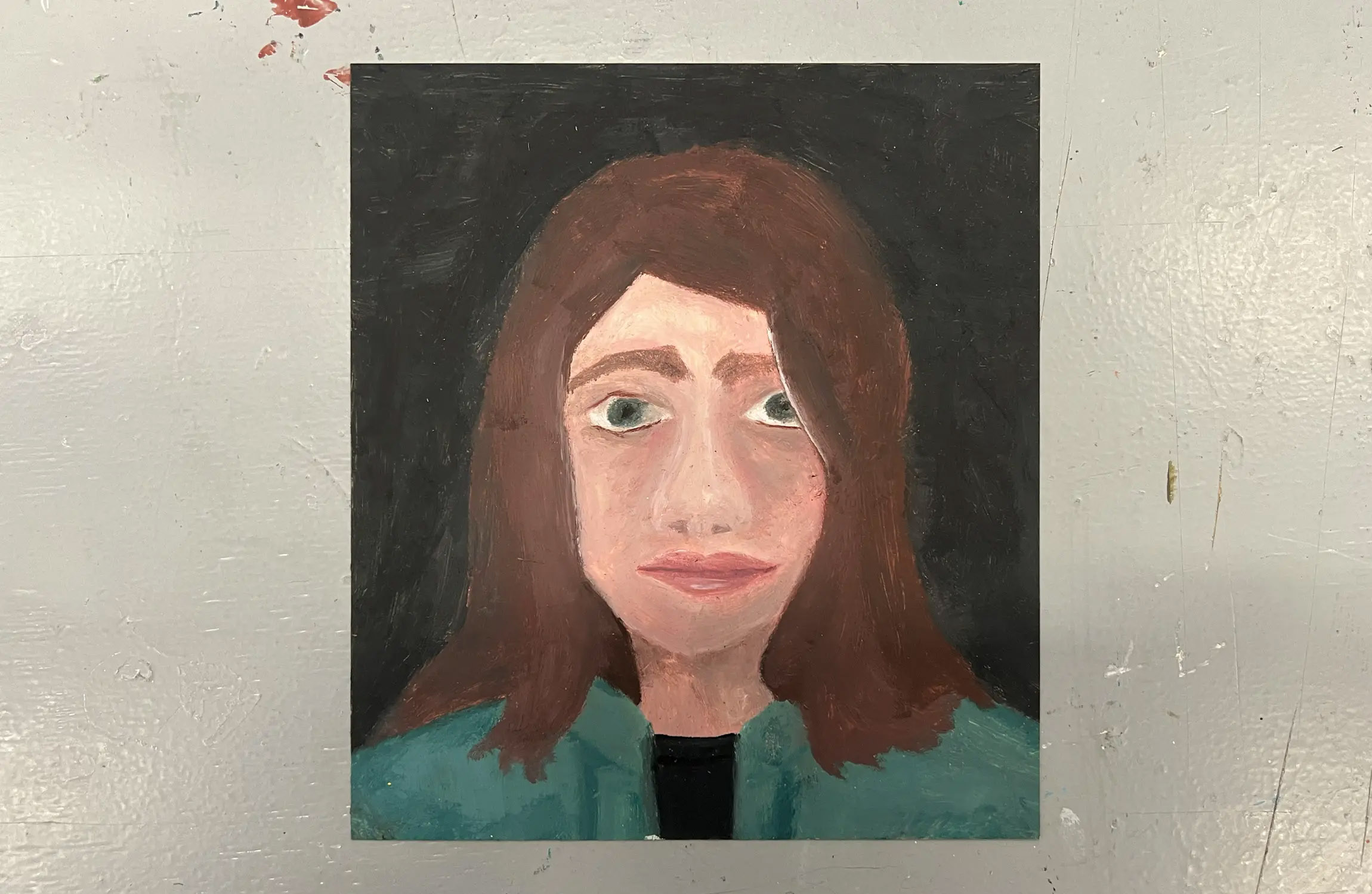 portrait mit öl