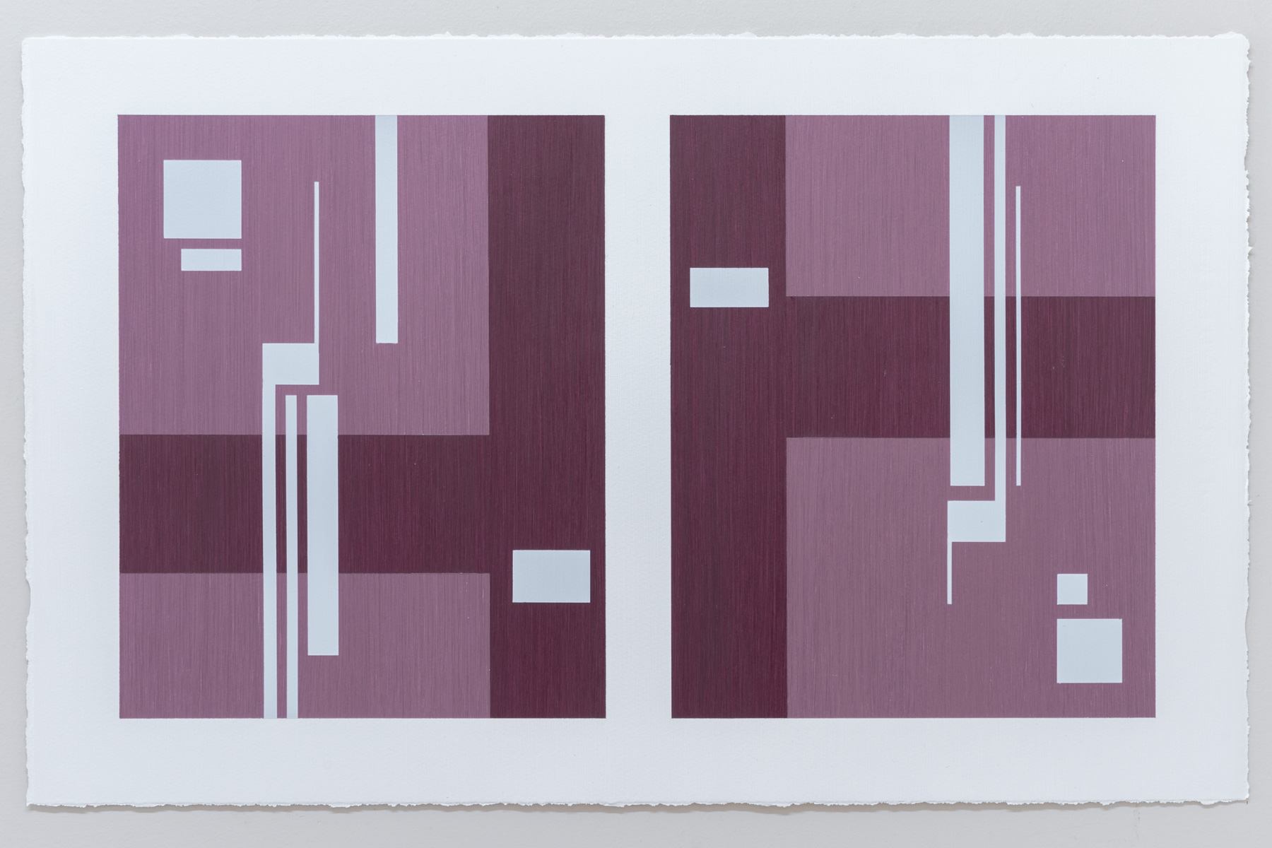 Untitled (Stage 4 lockdown #19). Acrylic on paper. 35.5cm x 56.5cm