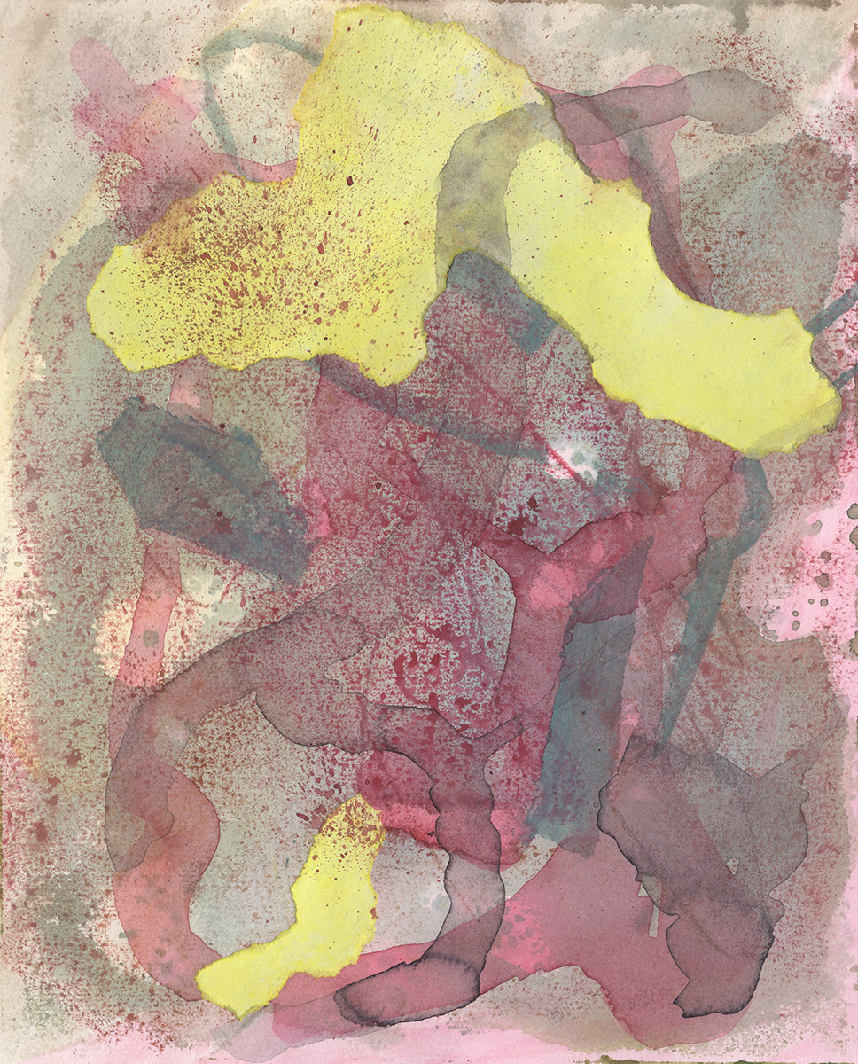 Misaligned SetAcrylic, Watercolor, and Paper on Paper 8x10"