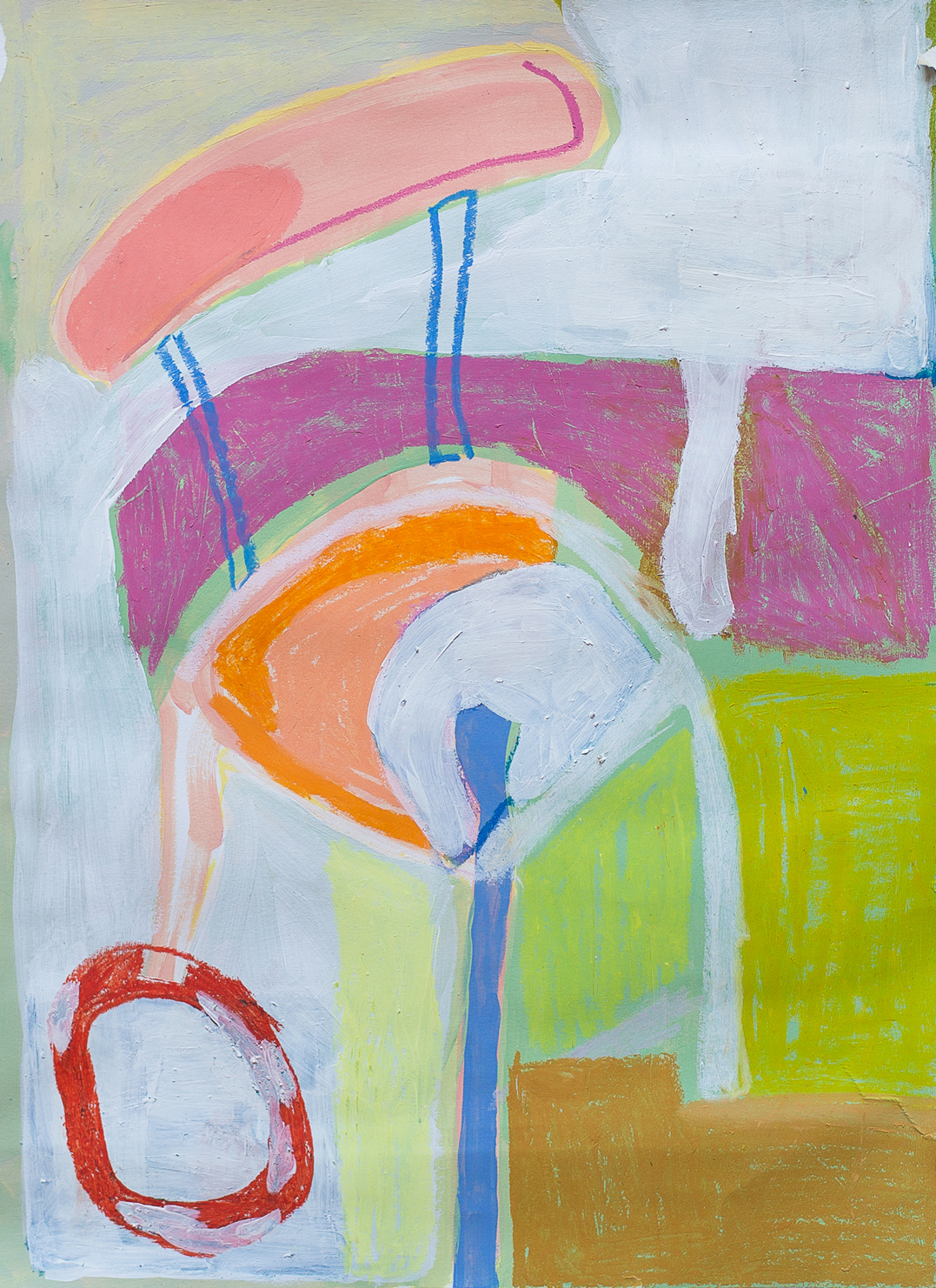 Stuhl (2021), Acrylics on Paper, 29,7 x 42cm