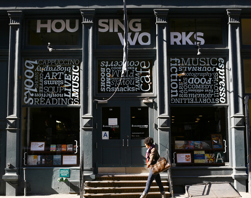 Branding and facade graphics for Housing Works Bookstore Cafe