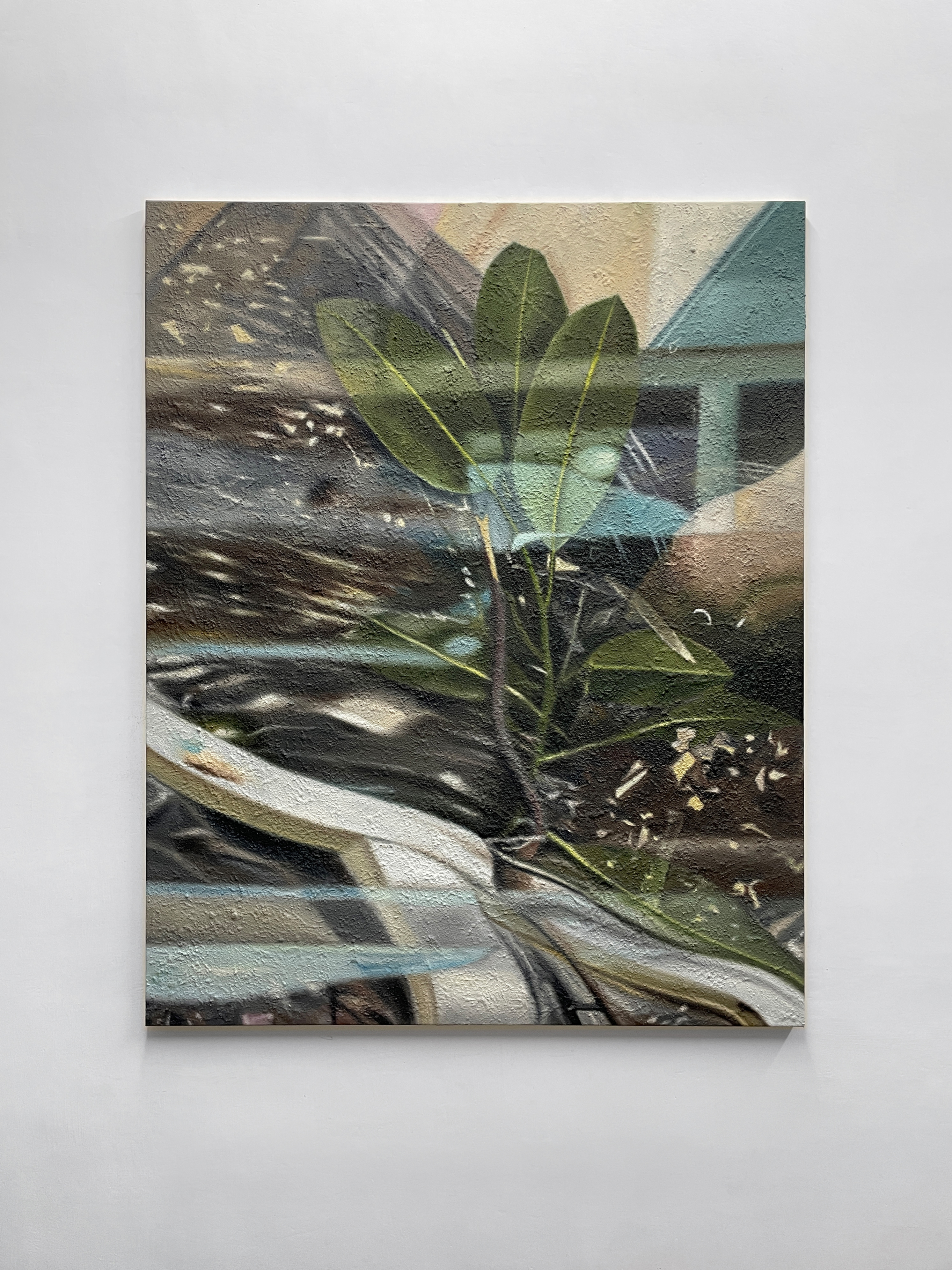 From the Studio of Artist Yuriy BolsaSoil, sand, dust, acrylic, oil on canvas, 125x100 cm, 2025