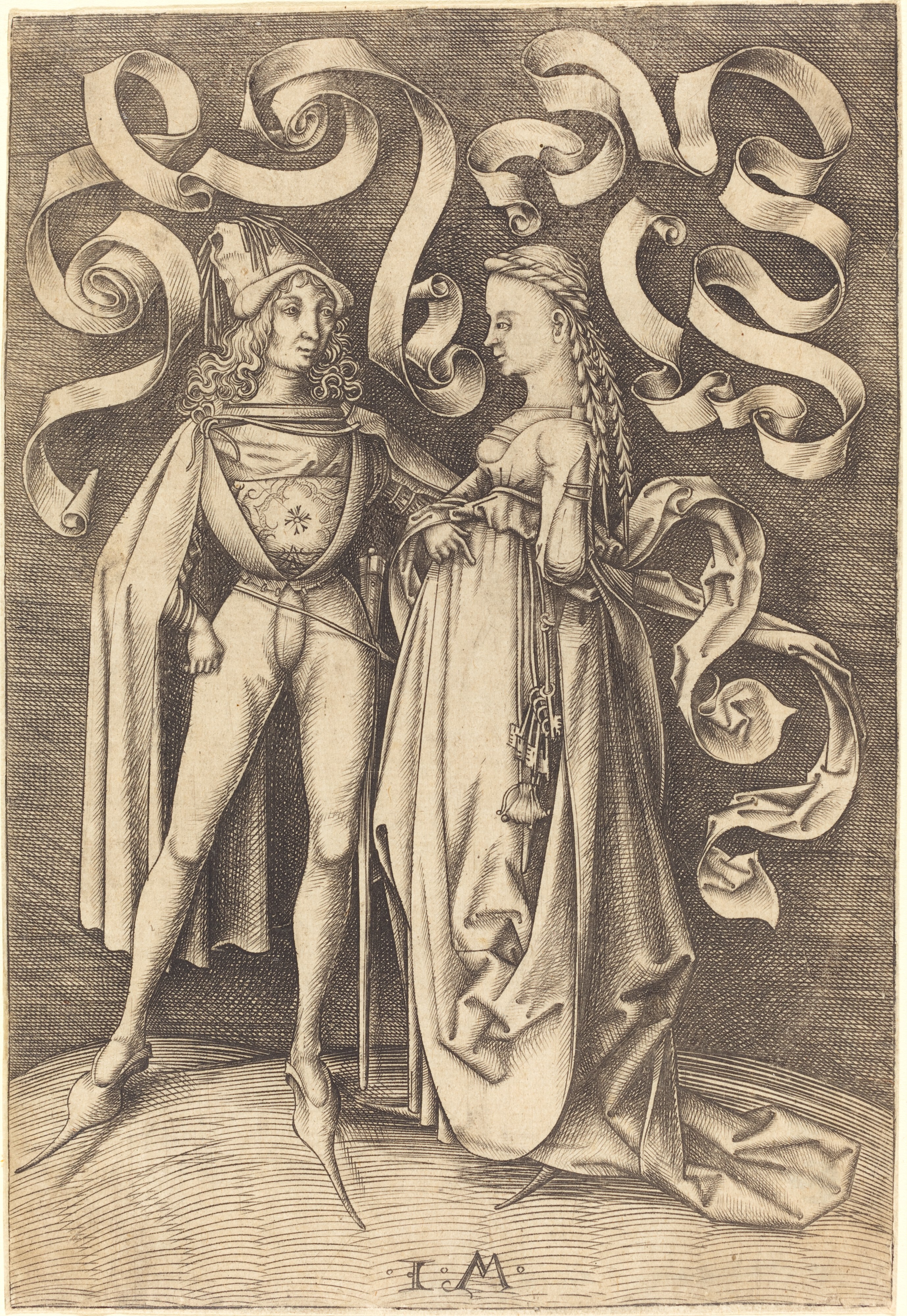 The Knight and the Lady, Israhel van Meckenem, c.1495-1503