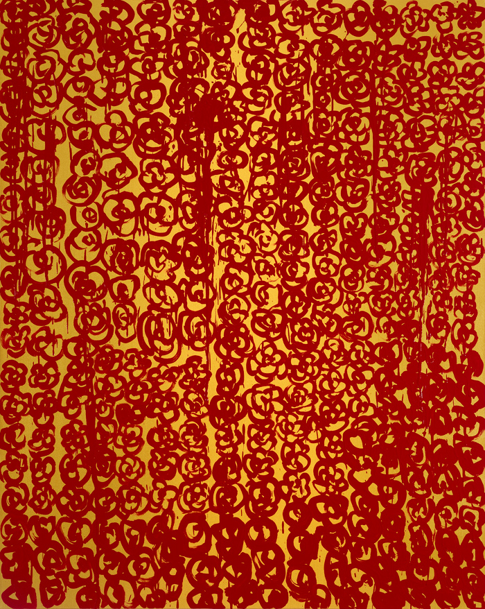 Camellias You Left Behind #1, 2018, acrylic on canvas, 60x48 in (private collection)