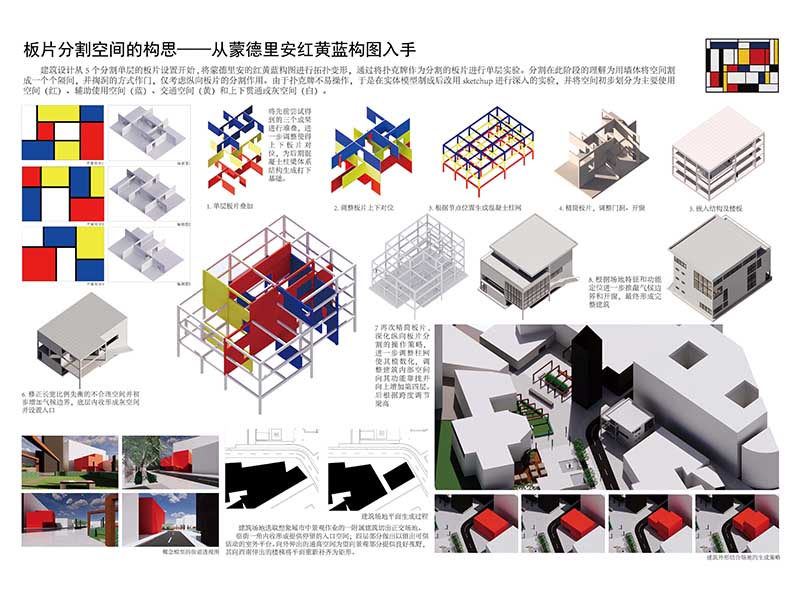 思想灵感与建筑漫步的交织一一城市书咖设计一年级