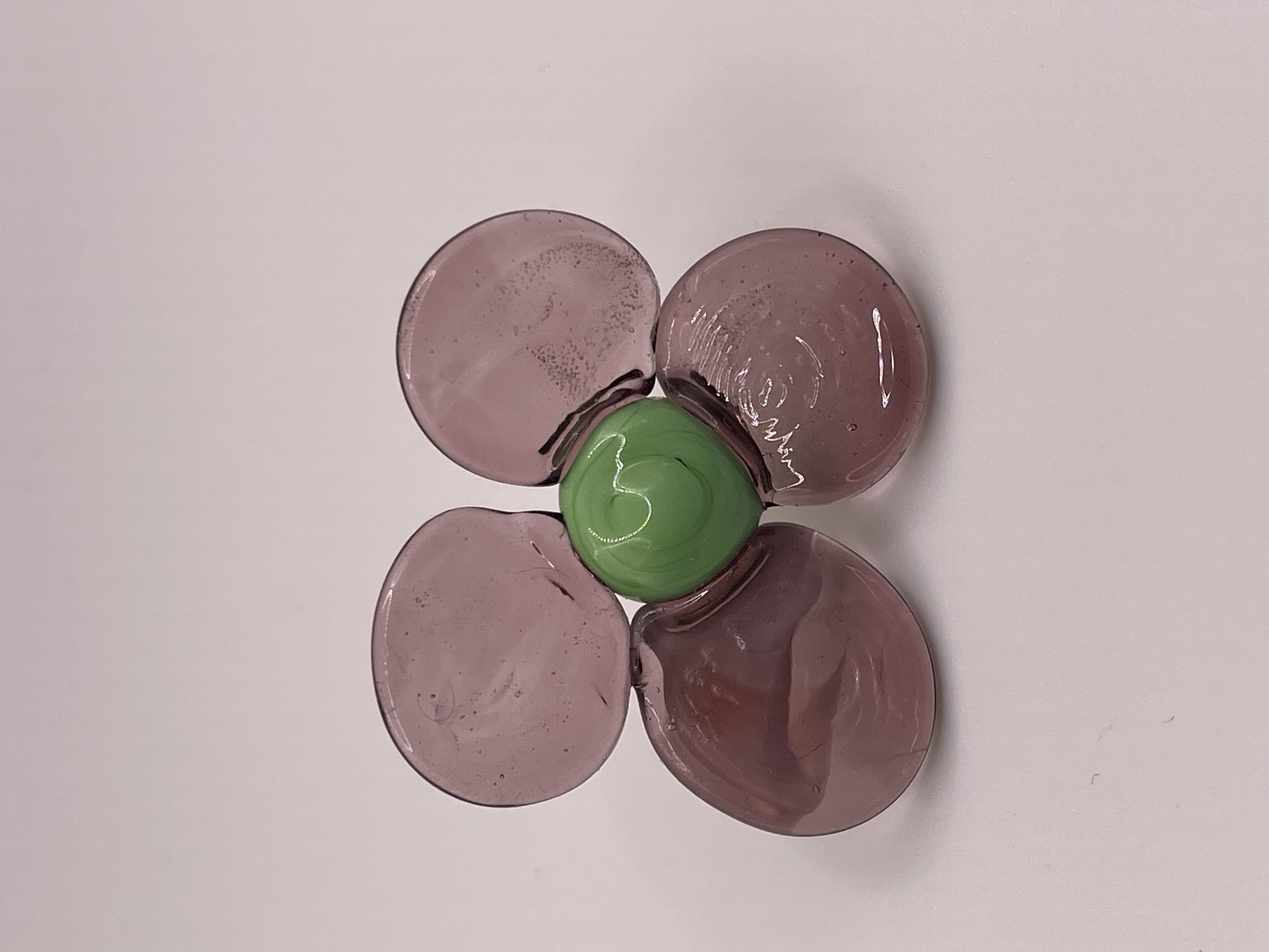 Flower Lapel Pin, Glass