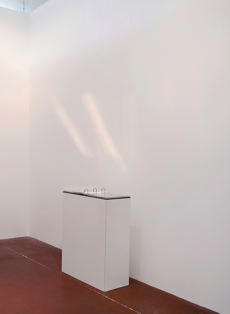 Untitled, 2012, Mirrors, Photo Album, Wood and Formica stand,75x50x35 cm