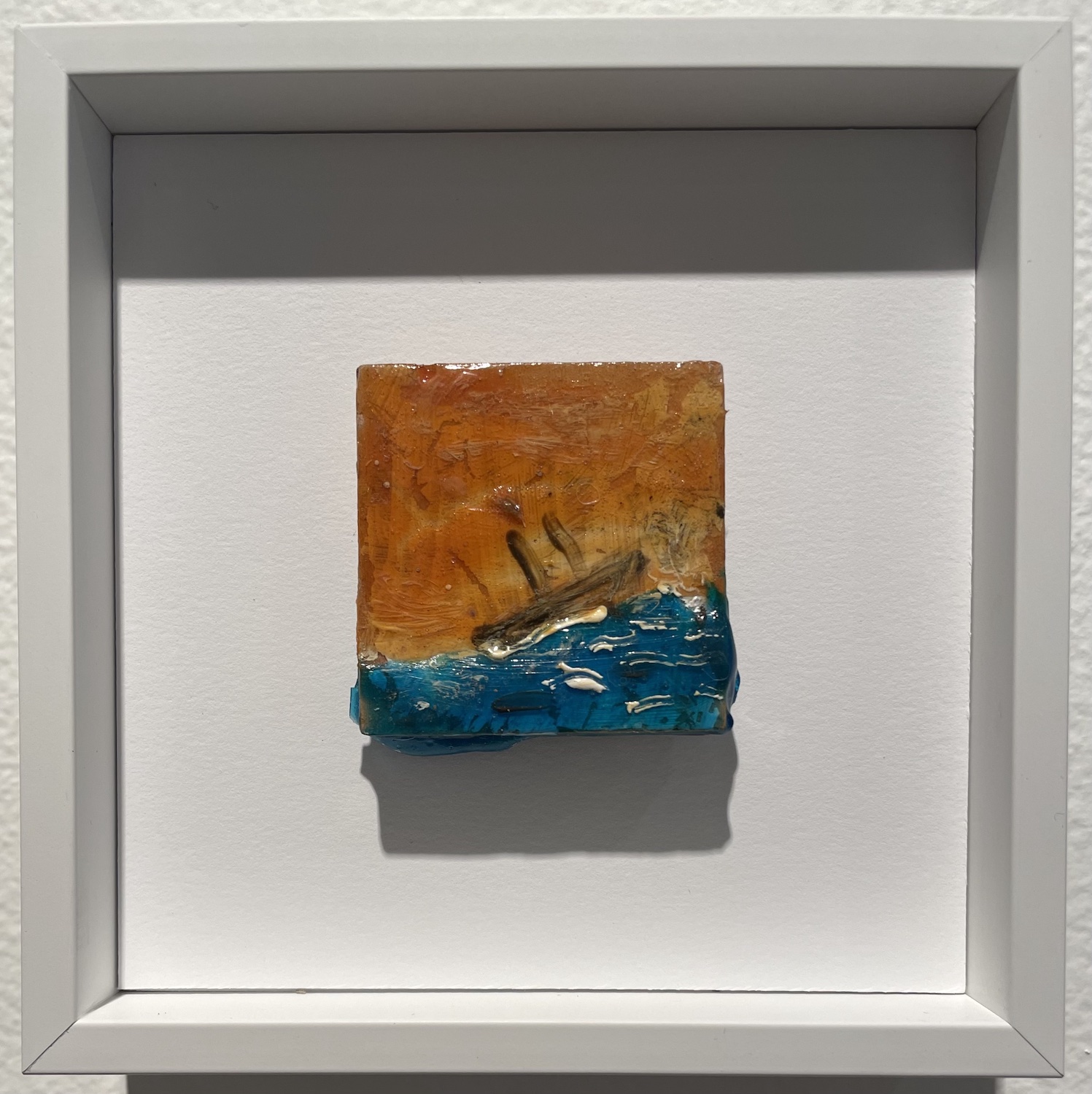 David Kearns, MIHigh Seas, 2020, 2 x 2 in. (framed dimensions 5 1/4 x 5 1/4 in.)