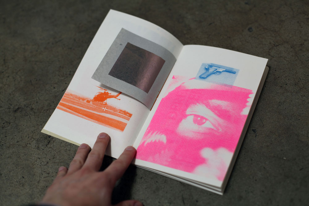 "World War" zine, risograph