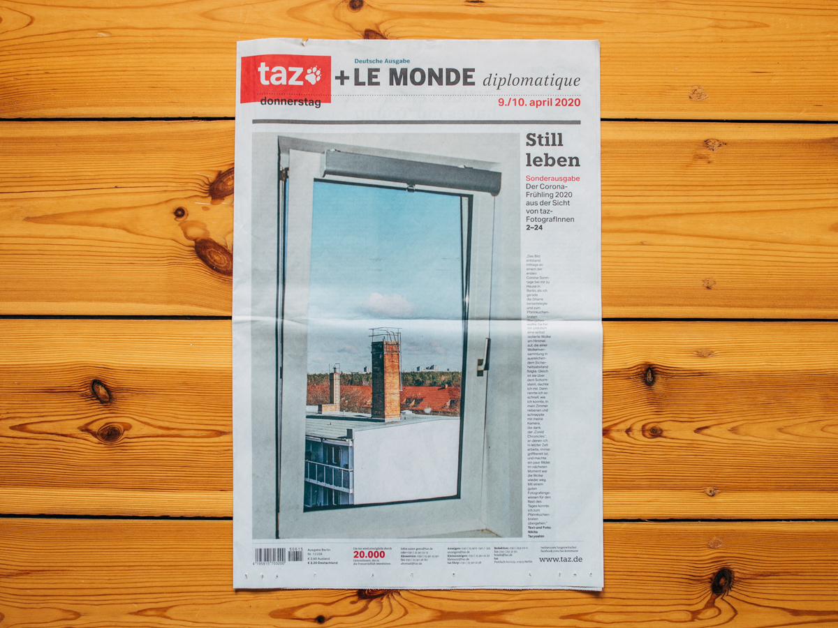 TAZ / Corona Home Saying Issue Cover / April 2020