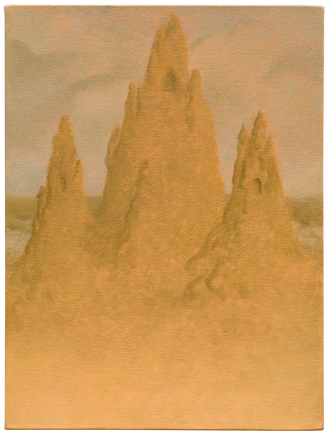 "Castelo de areia", 2024, óleo sobre tela