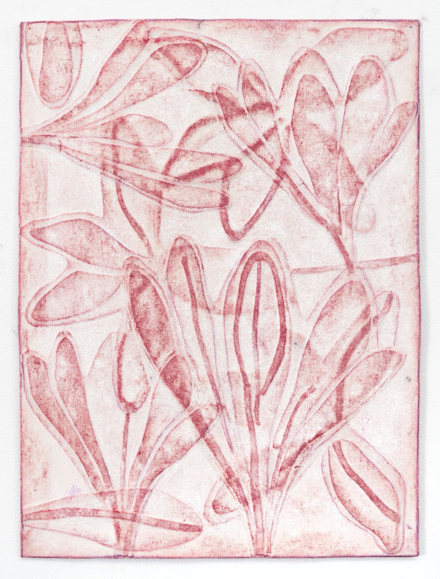  Flowers of Flesh, 2019 . Color pencil, oil and oil pastel on cloth and canvas . 37 x 26 cm