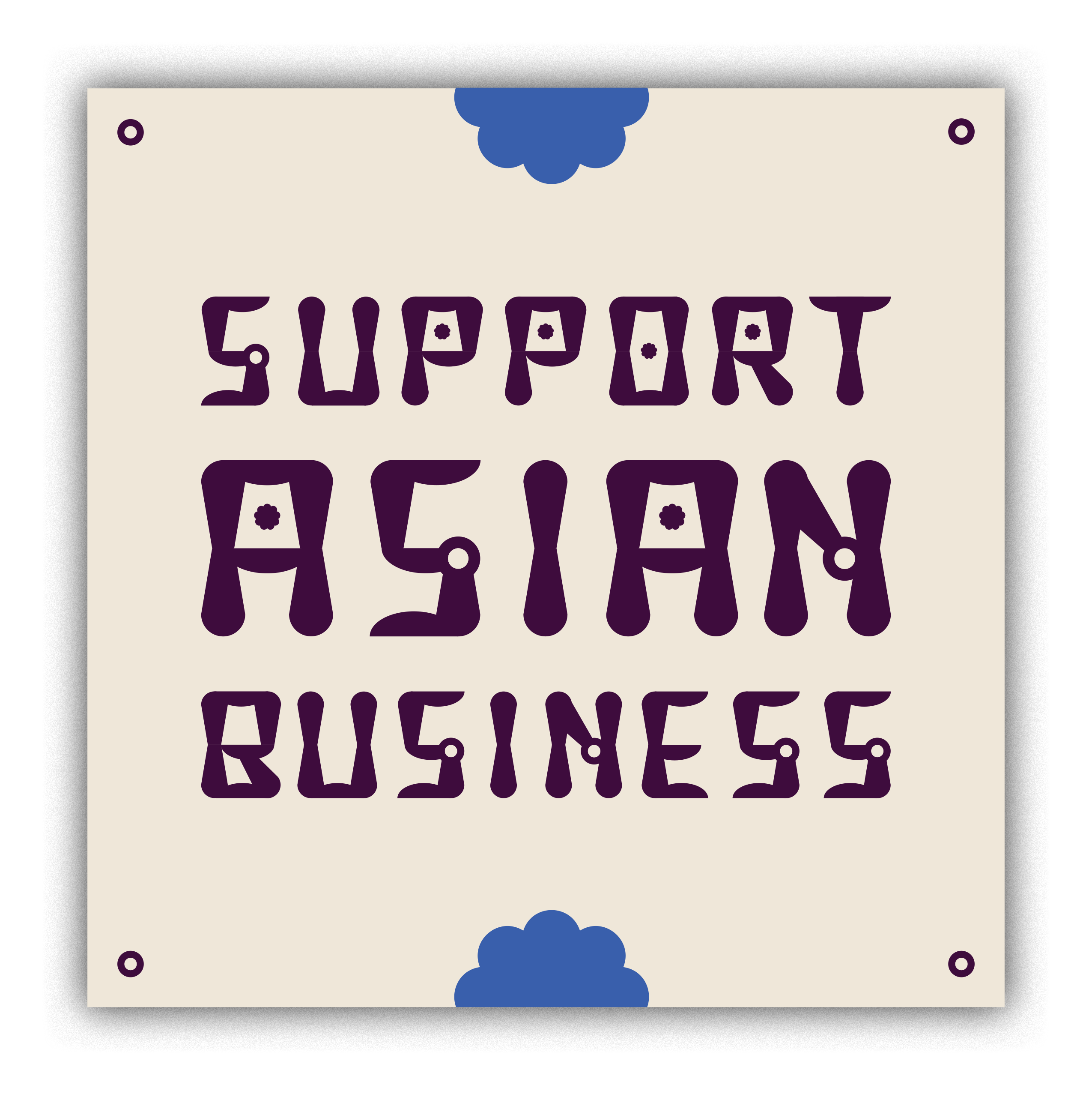 Custom modular typeface design in use