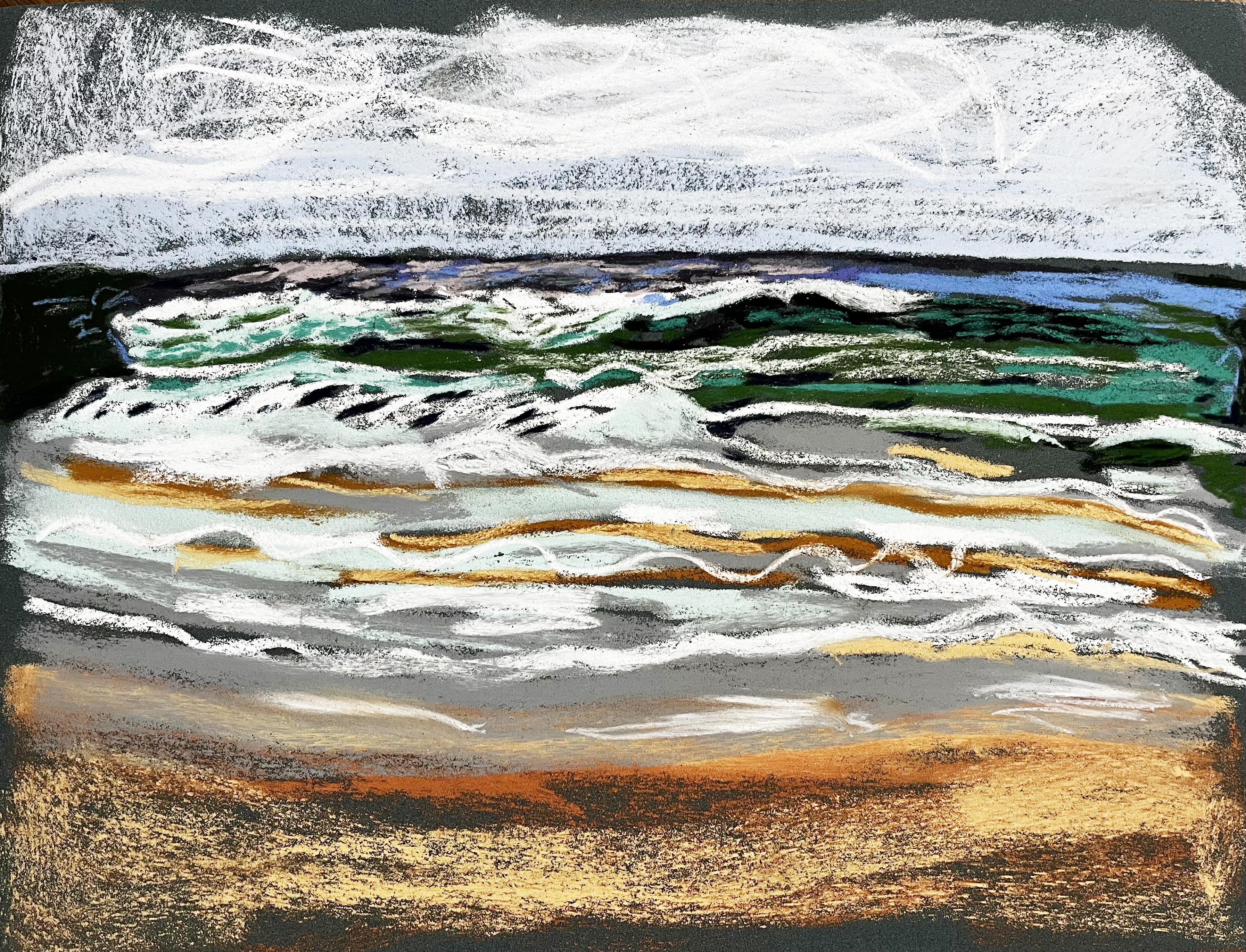 Algarve (lavender), 2023Pastel on paper11 4/5 x 15 3/4 in.30 x 40 cm