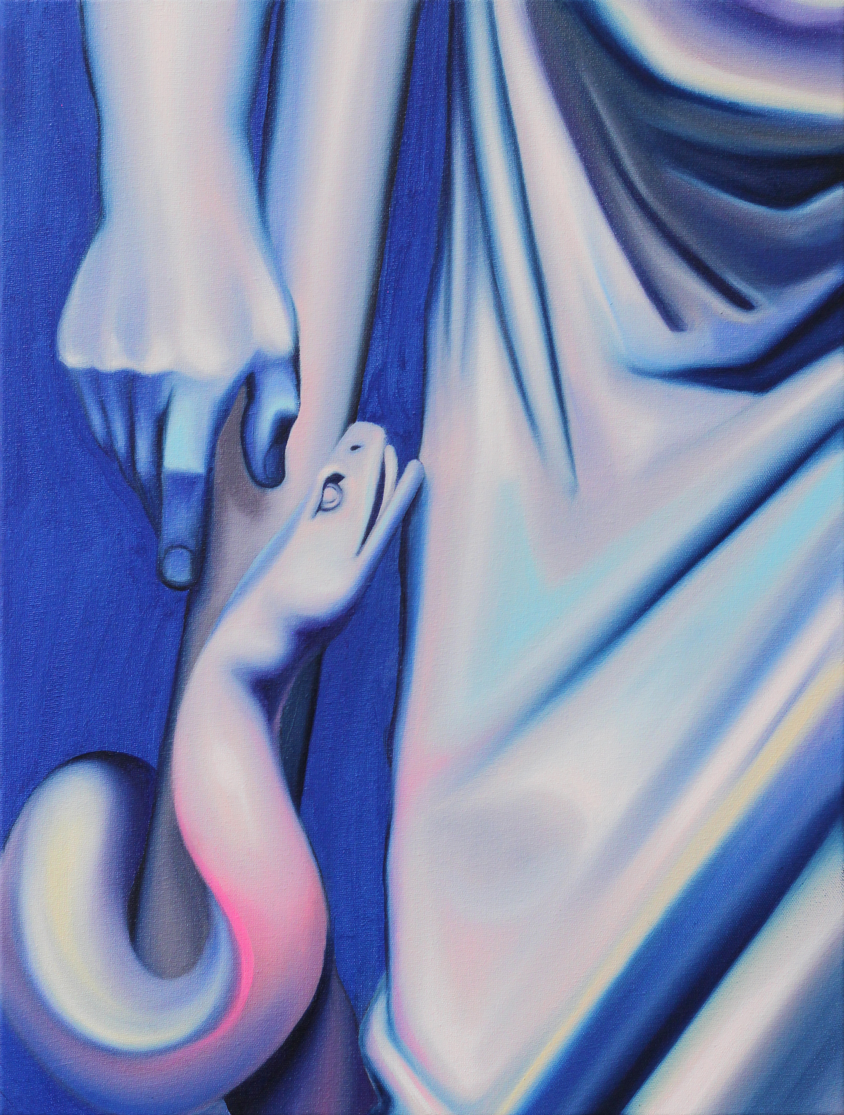 Enfrentando os medos do passado, 2024.  Óleo sobre tela, 30 x 40 cm.