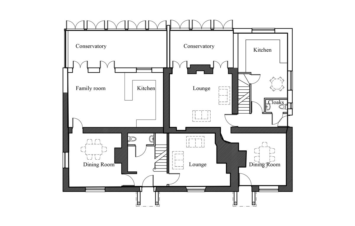 18th century cottages, ground floor