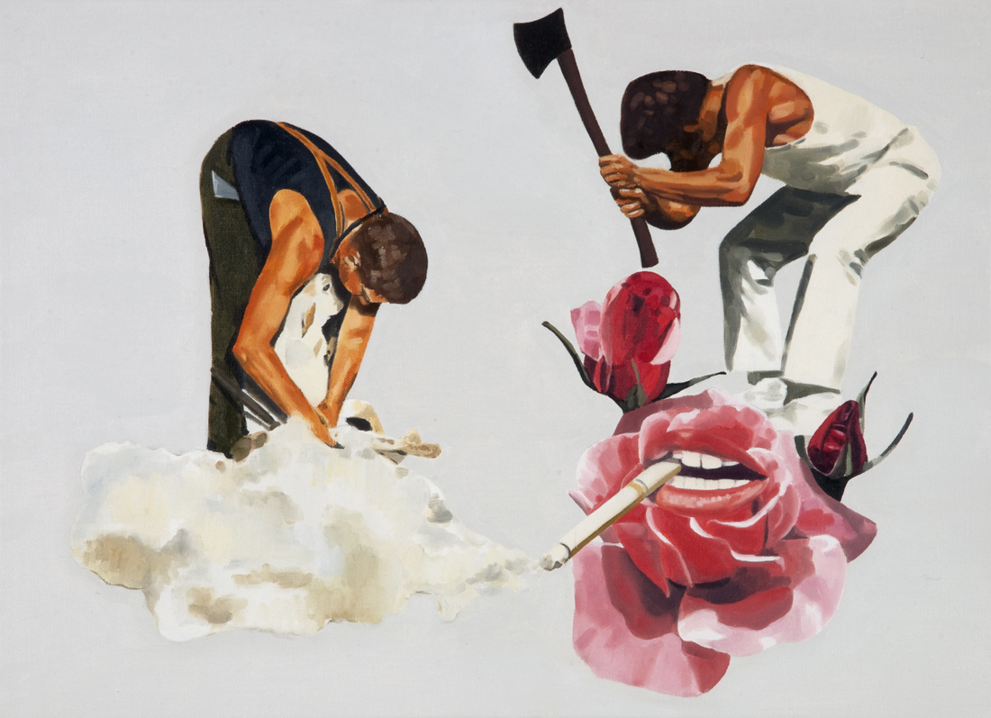 'Axe to Grind' 2010, Oil on Canvas 56 x 41cm