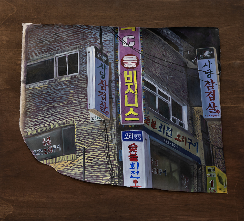 사당역, 2019, oil on cotton, 100*110(cm)