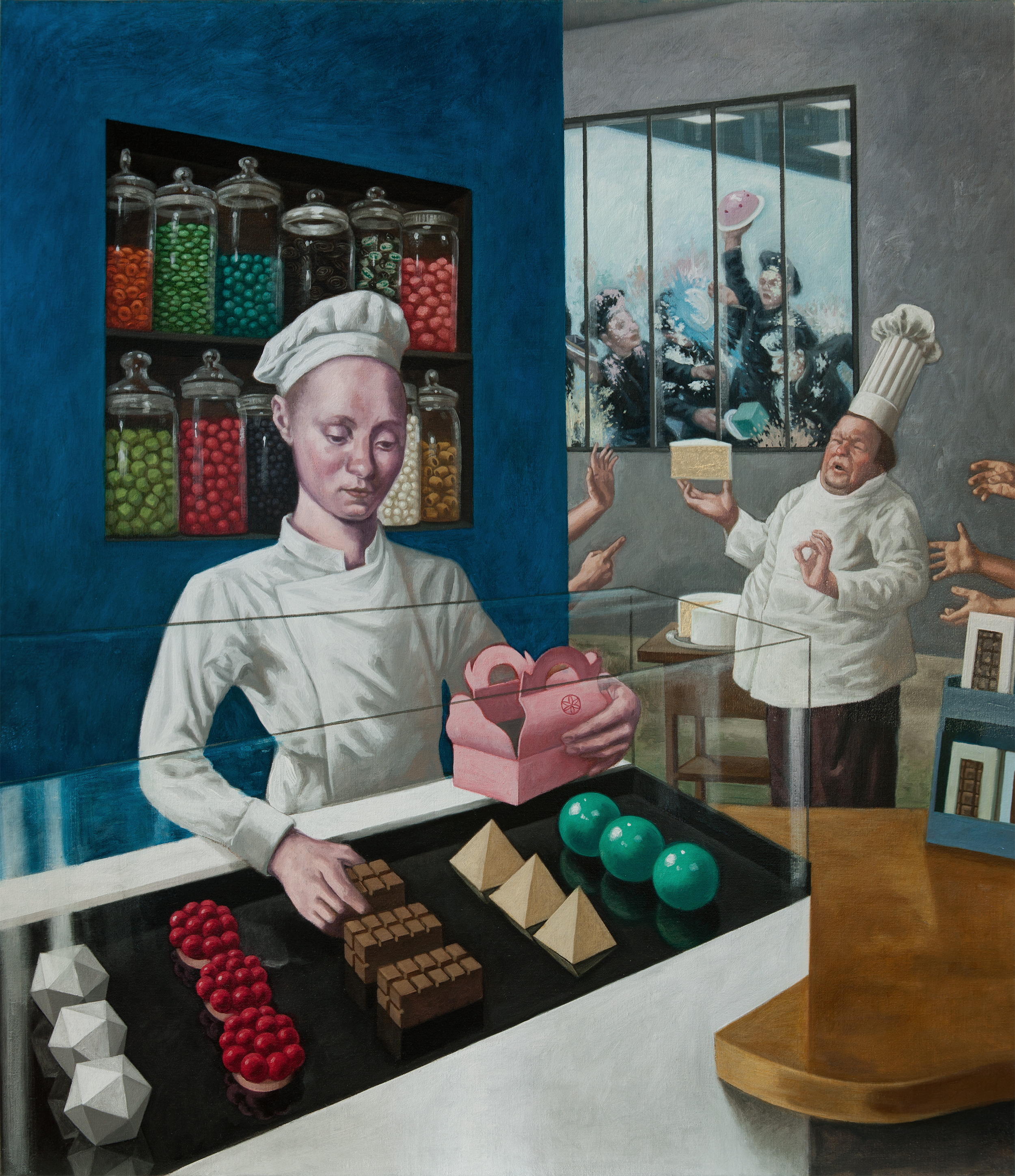 Le Créateur, huile sur toile, 100x88cm, 2021