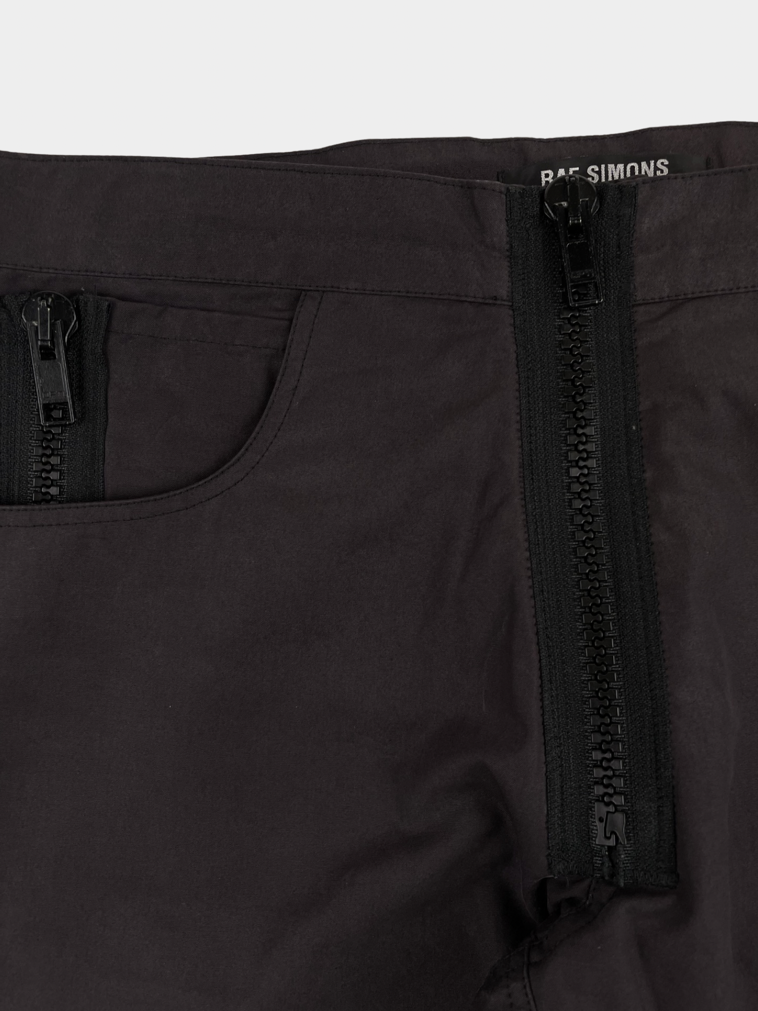 RAF SIMONS Inversed Zip Oiled PantsAW2004 “Waves” - ARCHIVED