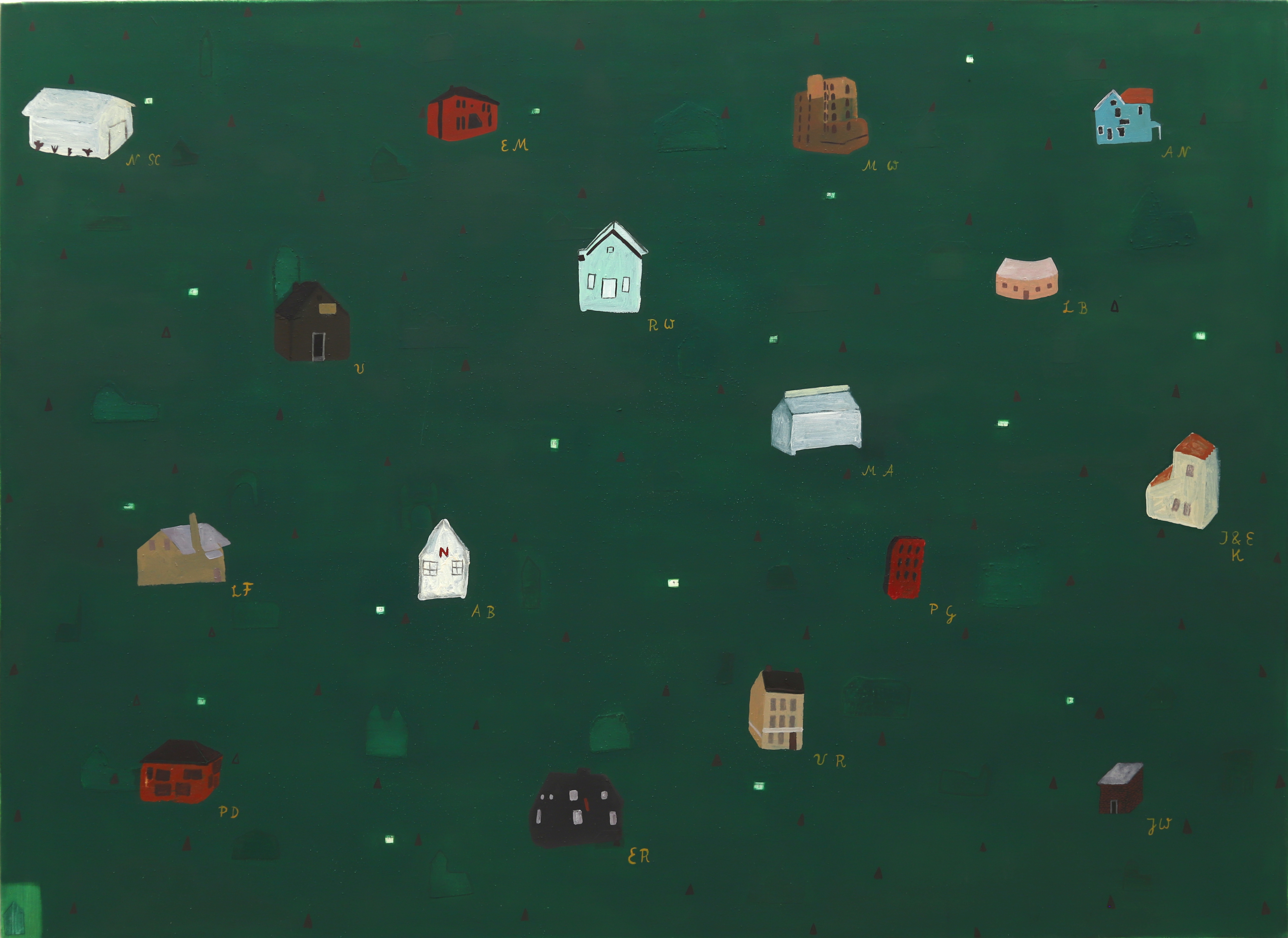 houses I know, 110 x 150cm, 2024