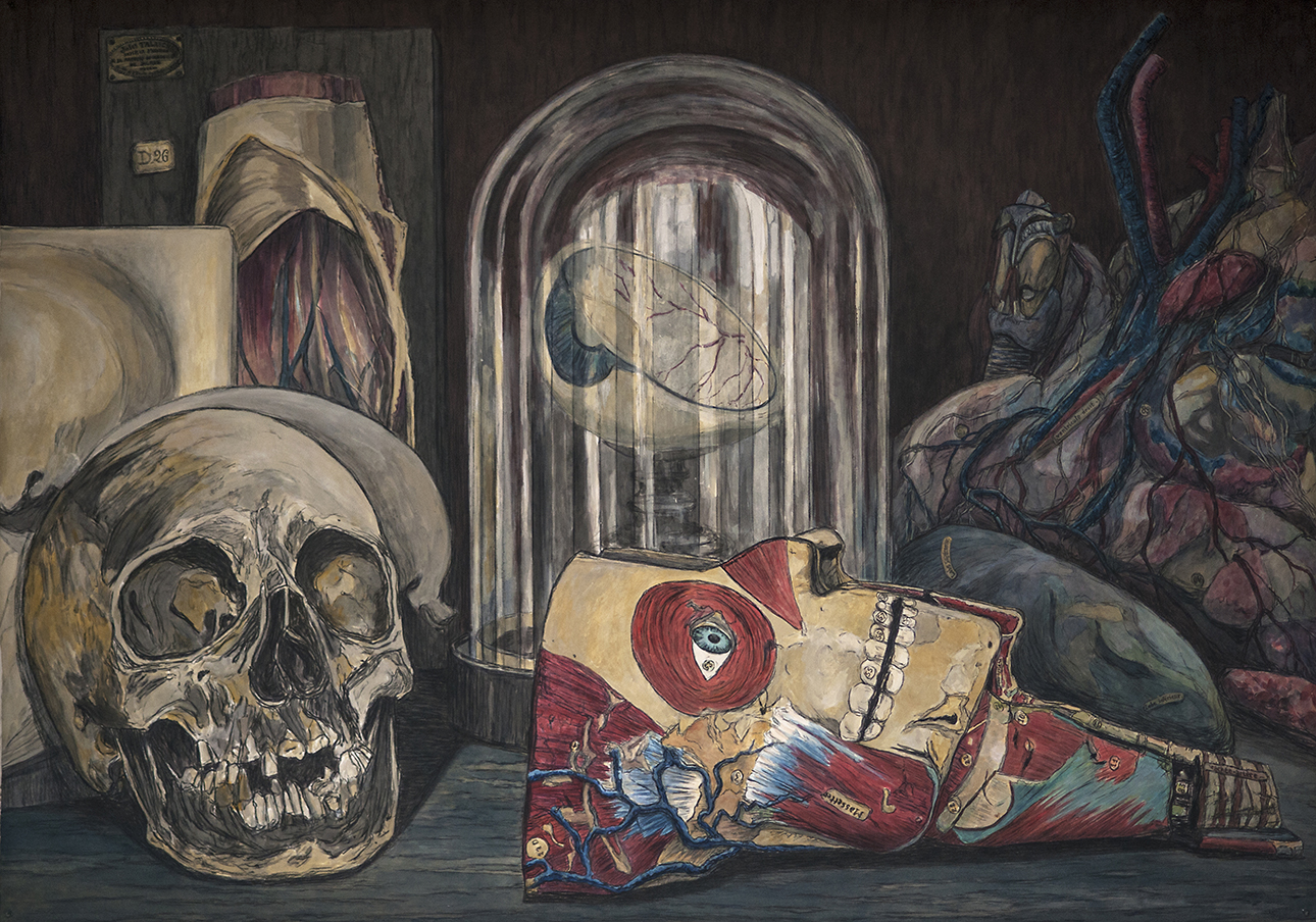 Valérie Sonnier La Galerie Huguier, 2025 Acrylique et fusain sur papier coréen 150 x 215 cm Courtesy de l'artiste et de la Galerie Nadja Vilenne