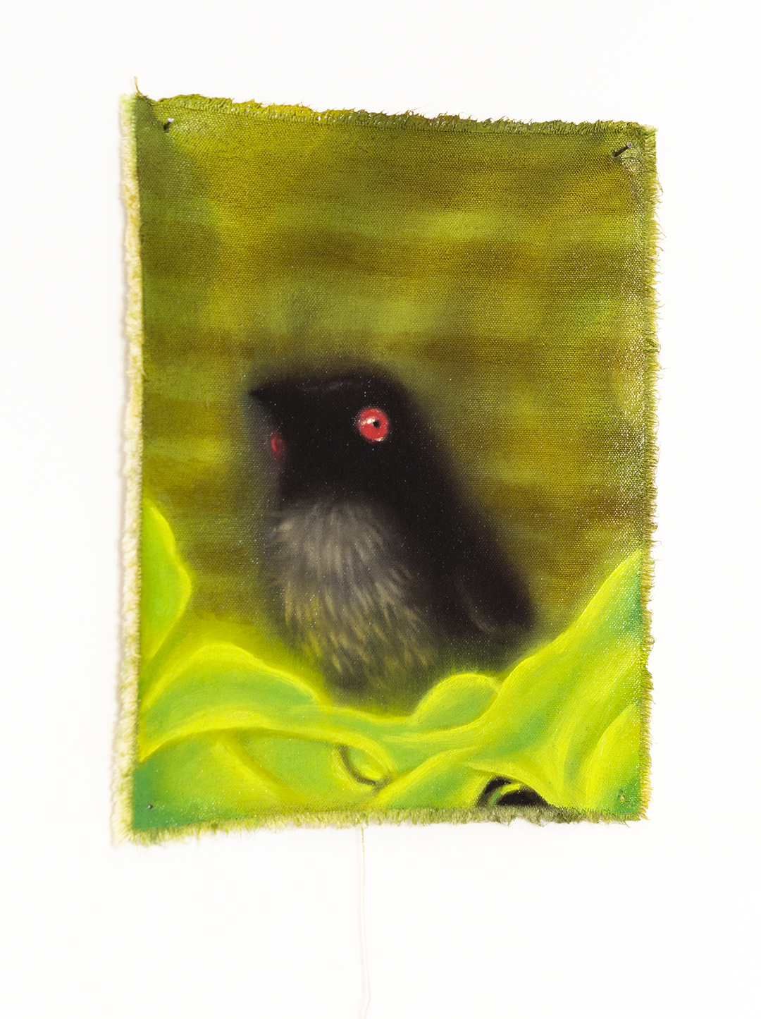 'Metallic Starling', oil on canvas, 2025.