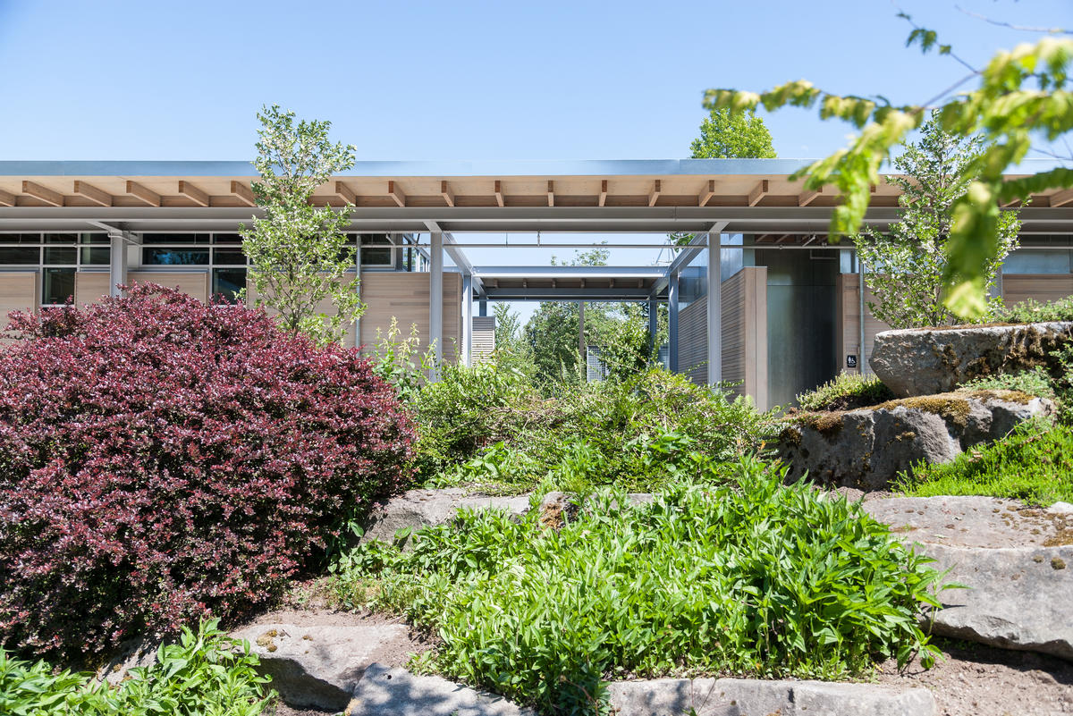 Bellevue Botanical Garden Visitor Center designed by Jim Olson