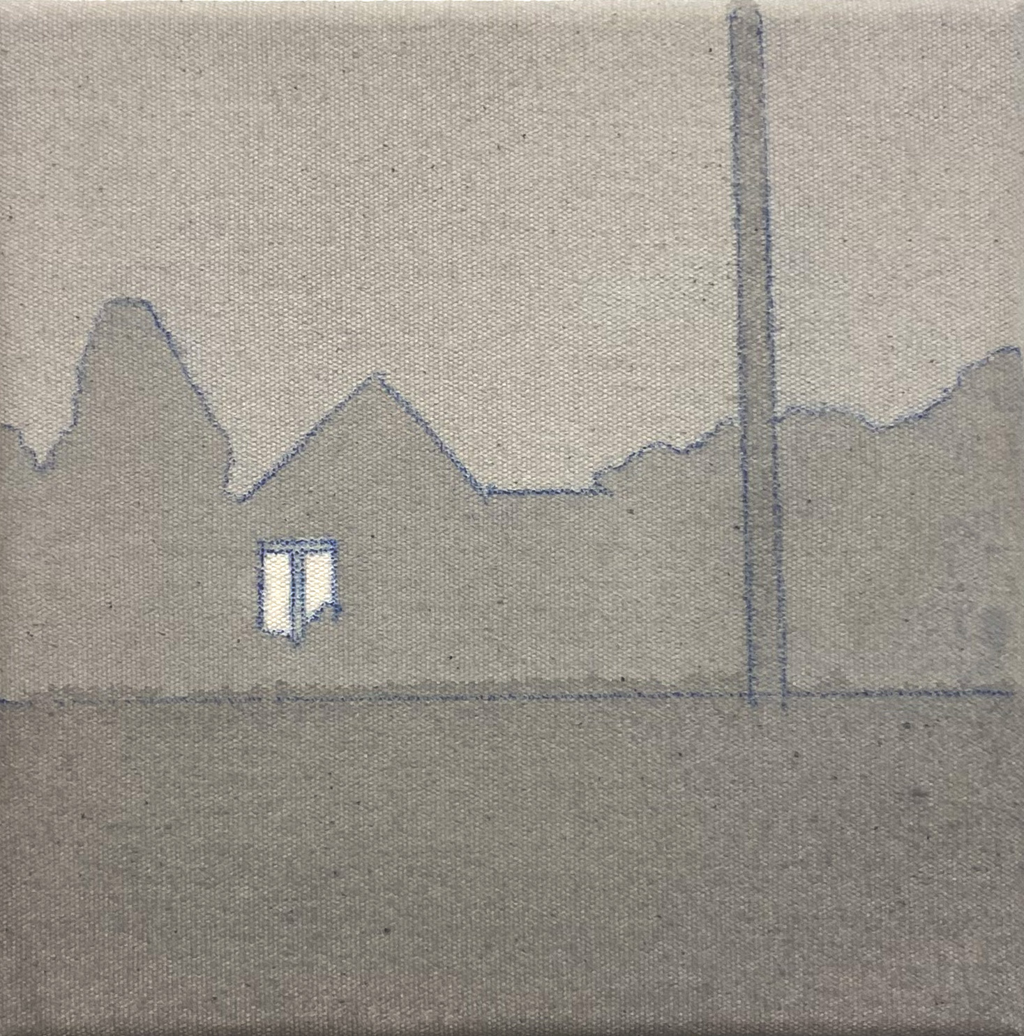 Soup, Gouache and pencil on canvas, 20 x 20 cm, 2023