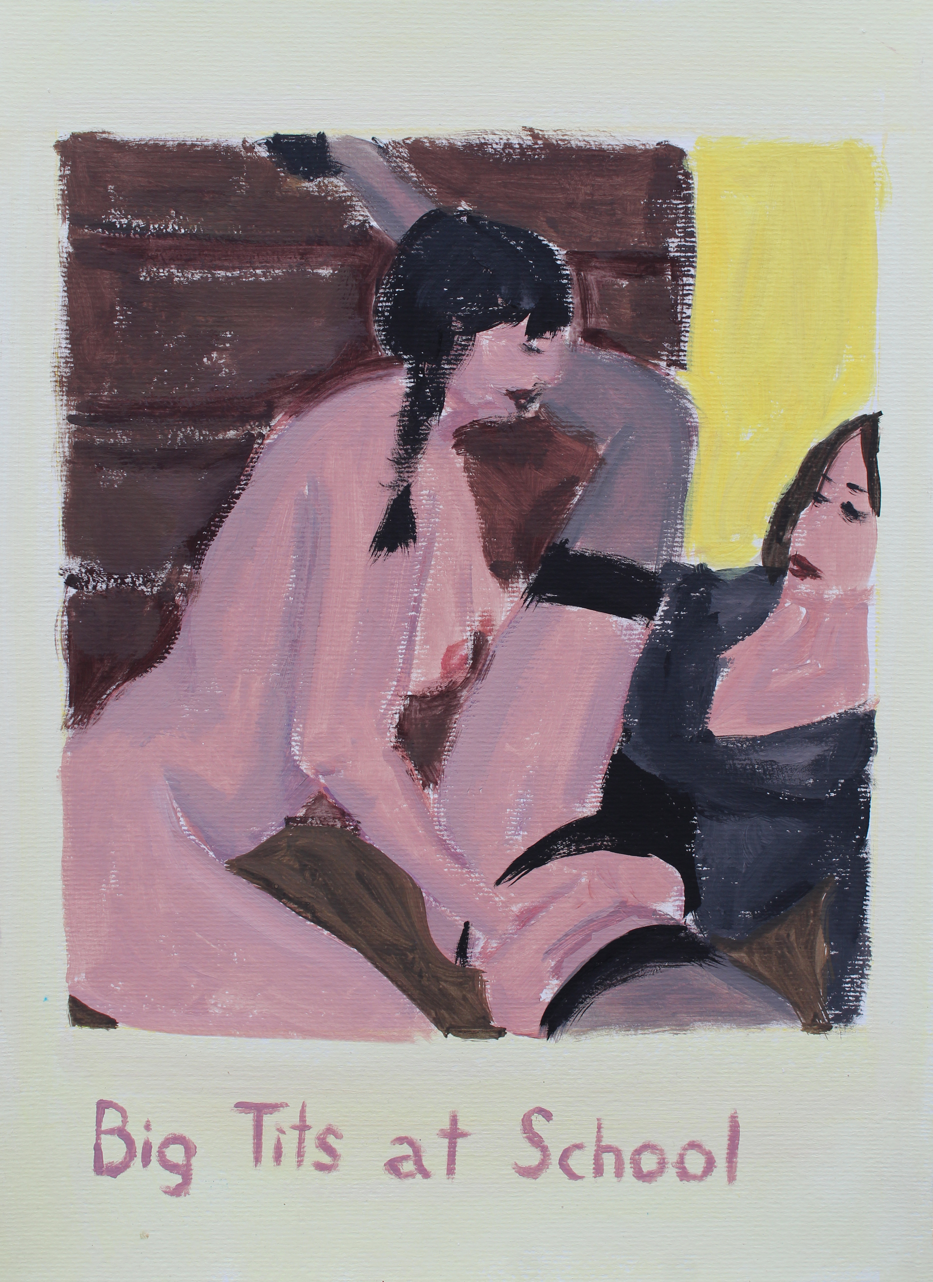 Tutoring, Acrylic on paper, A3, 2020