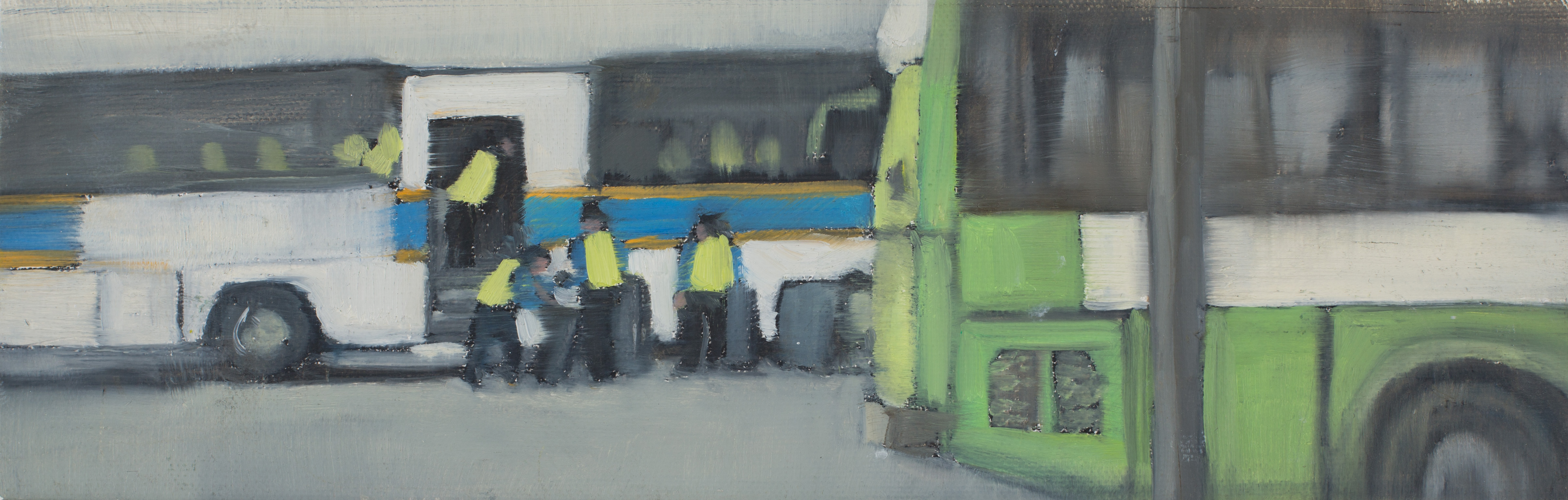 〈연두색 인상〉, Oil on canvas, 12.5x33.0cm, 2017, 개인 소장