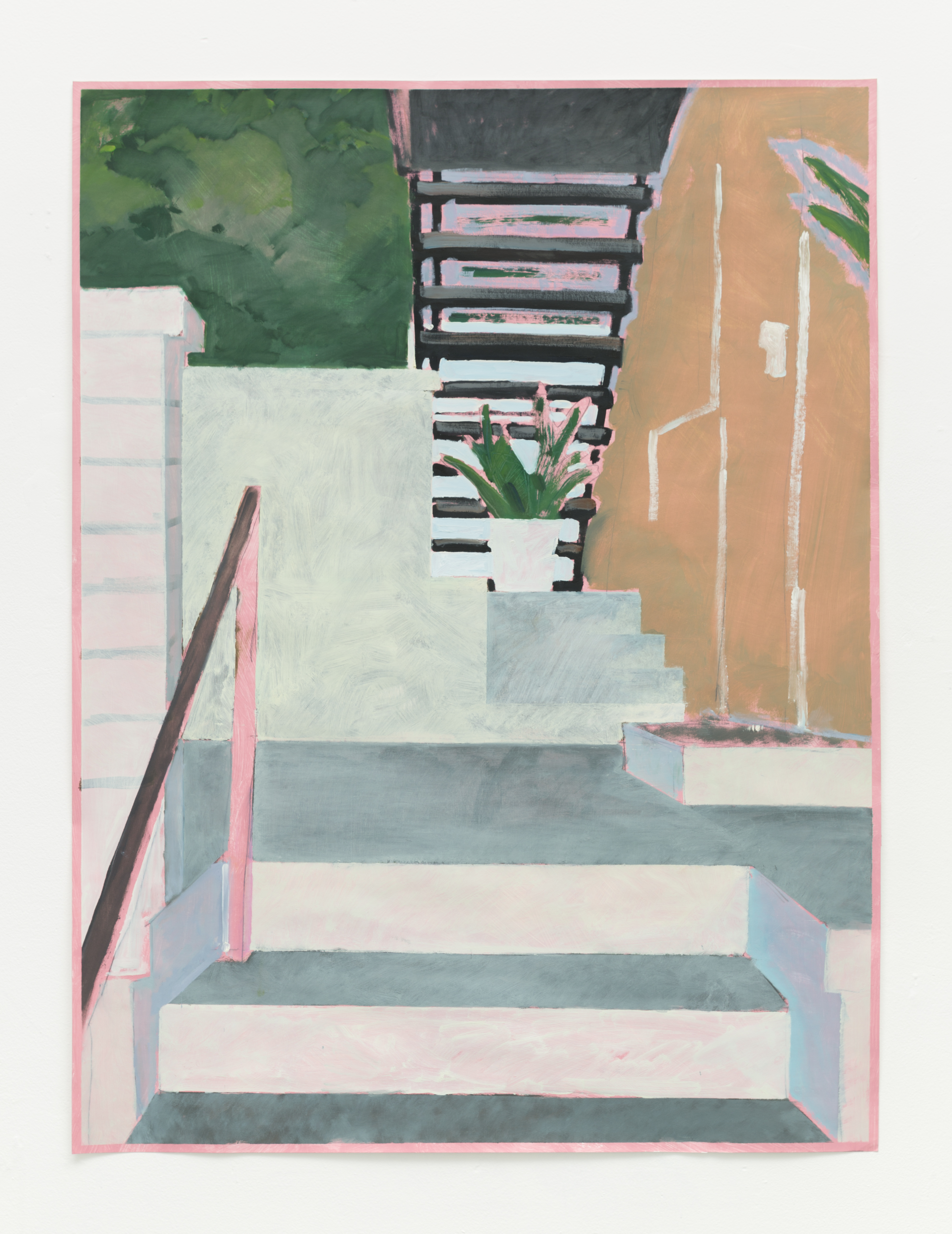 "Levels" oil on paper, 48 x 36 in., 2018