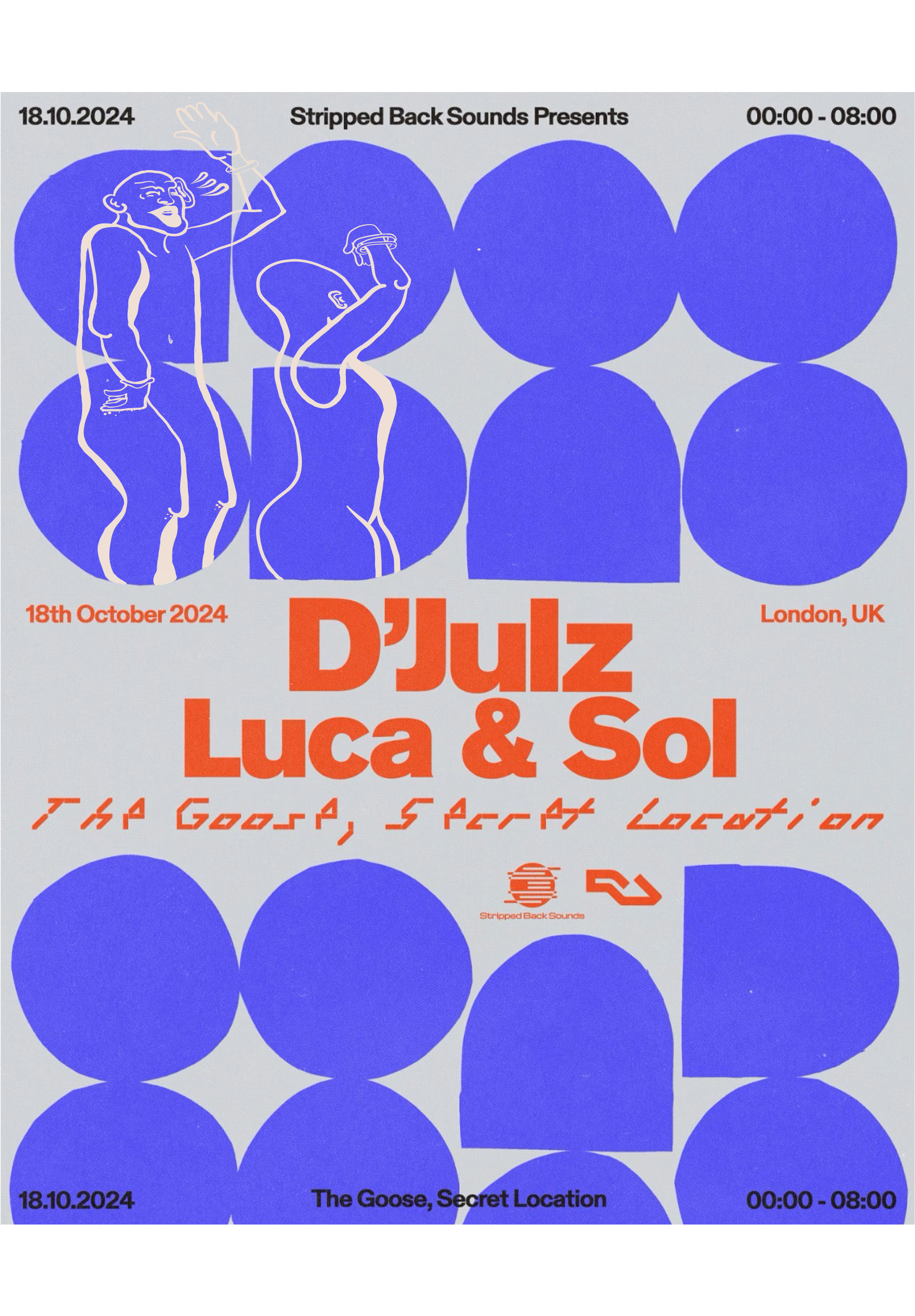 Concept art for Stripped Back Sounds event poster.