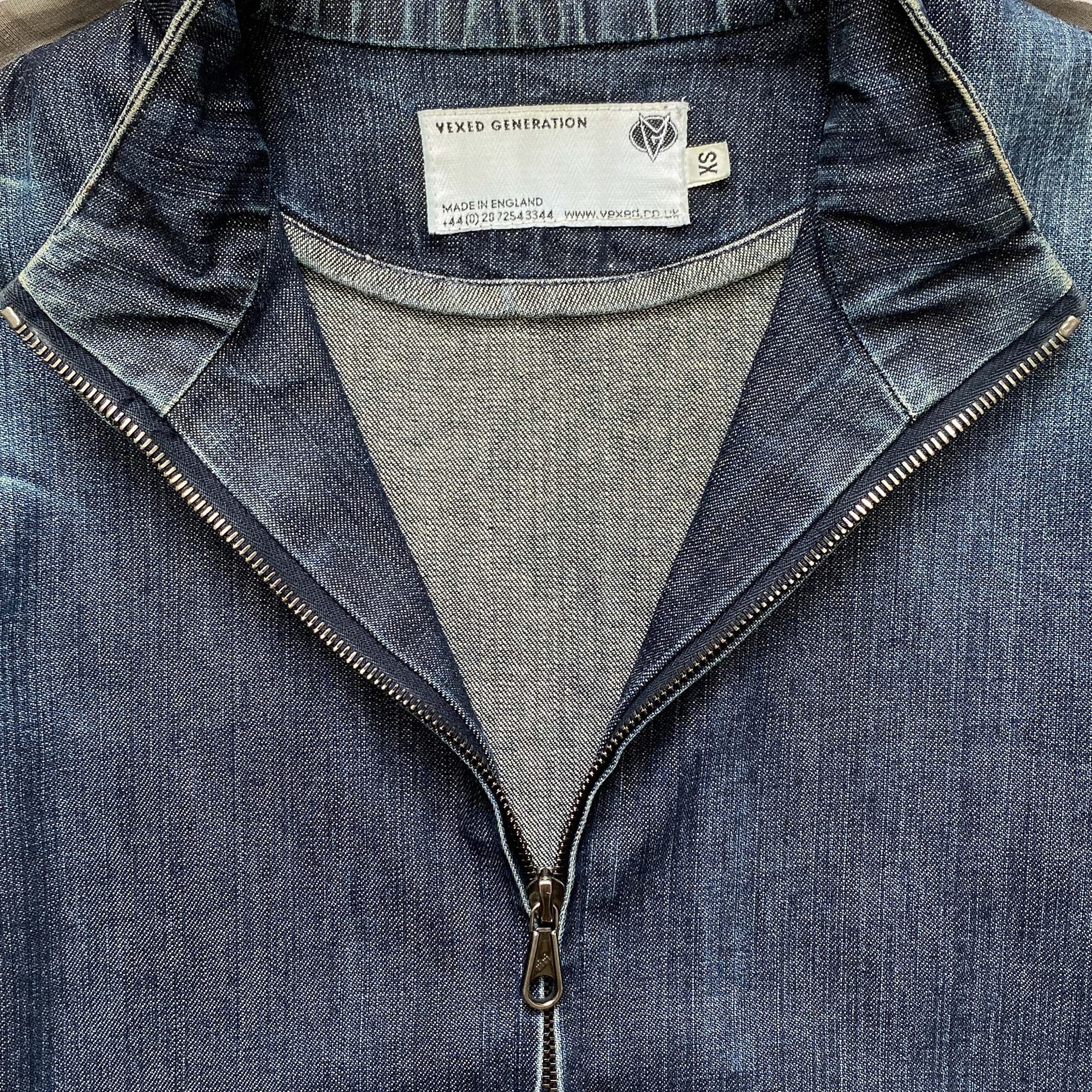 Vexed Generation, 1990s 'Recovery Position' Denim Zipped Jacket